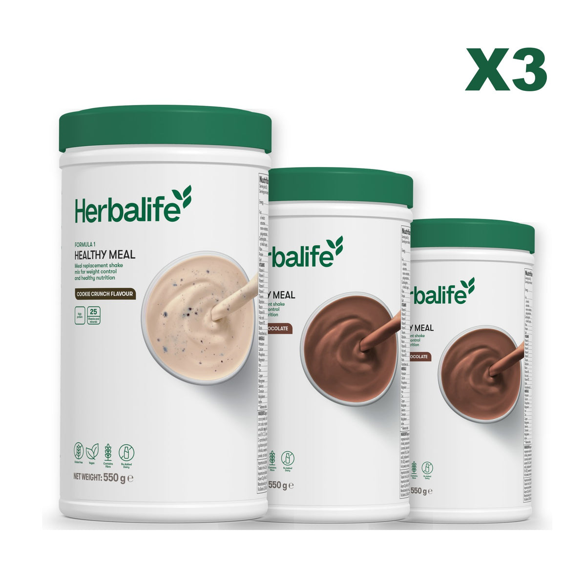 Formula 1 Cookie Crunch plus 2 flavours of your choice - Chocolate / Chocolate