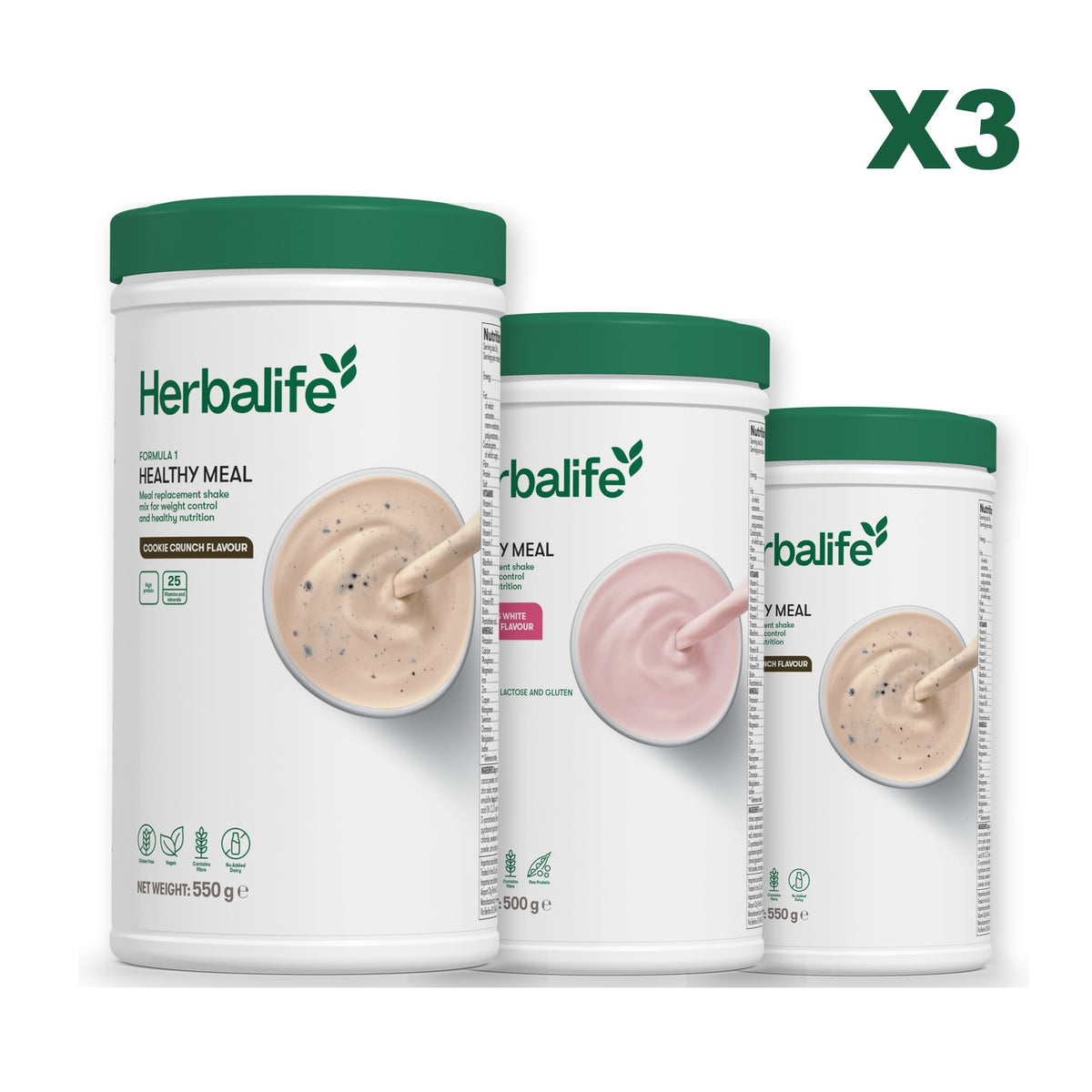 Formula 1 Cookie Crunch plus 2 flavours of your choice - Free From Raspberry & White Chocolate / Cookie Crunch