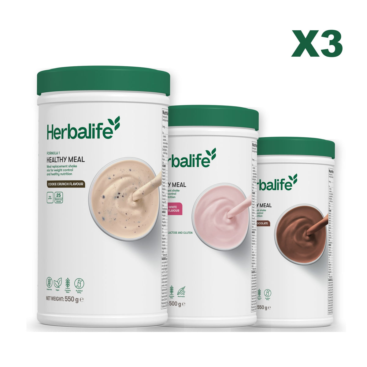 Formula 1 Cookie Crunch plus 2 flavours of your choice - Free From Raspberry & White Chocolate / Chocolate