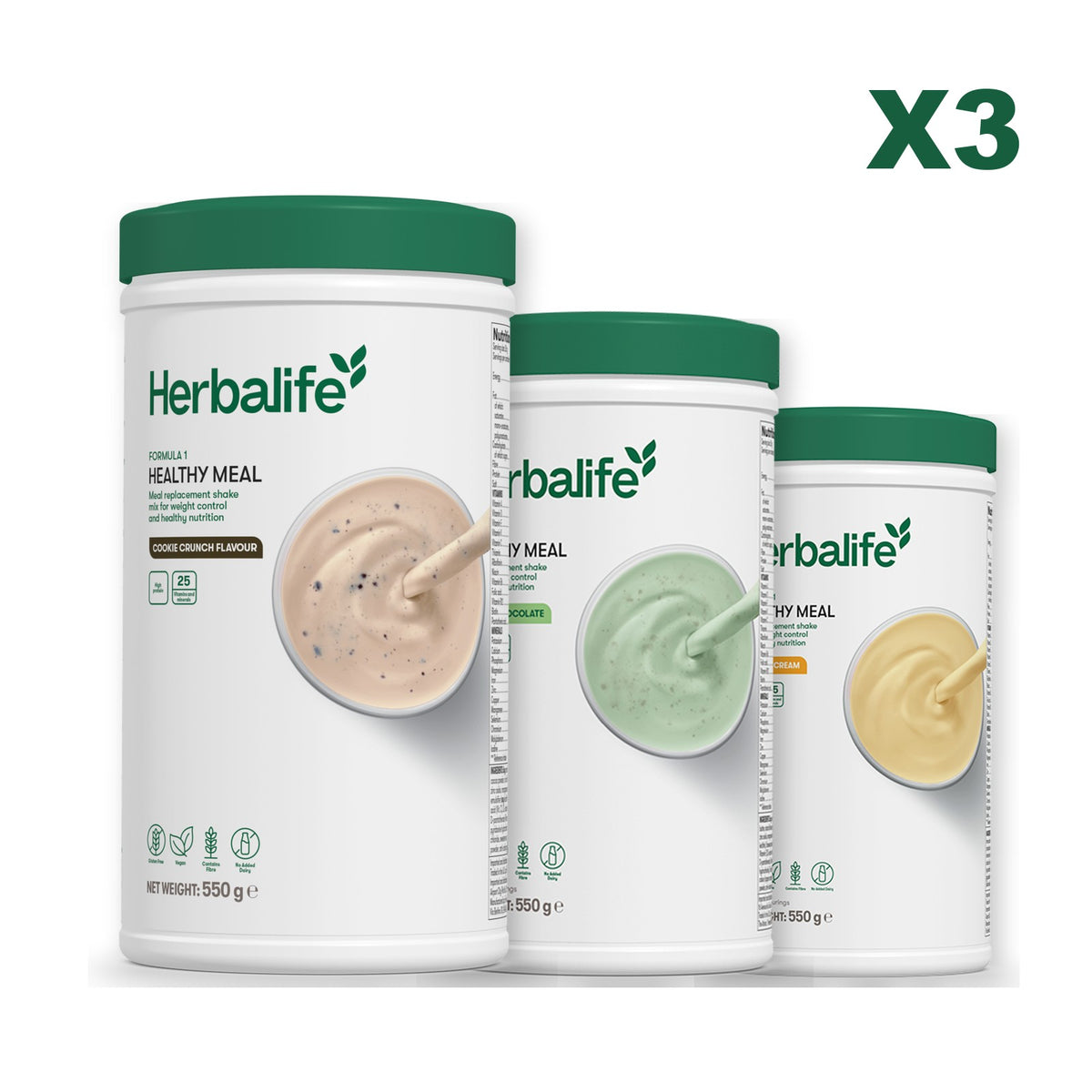 Formula 1 Cookie Crunch plus 2 flavours of your choice - Mint Chocolate / Banana Cream