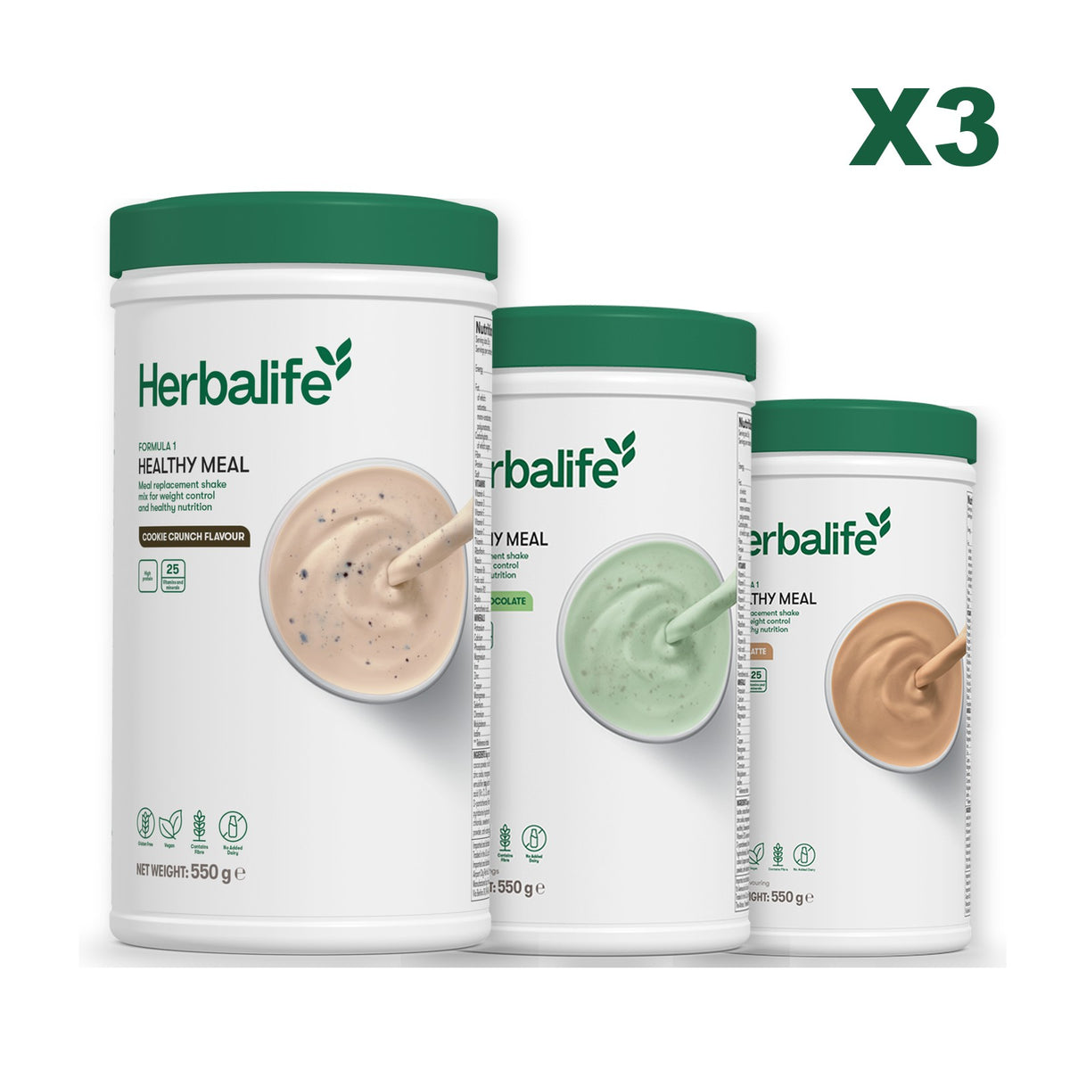 Formula 1 Cookie Crunch plus 2 flavours of your choice - Mint Chocolate / Cafe Latte