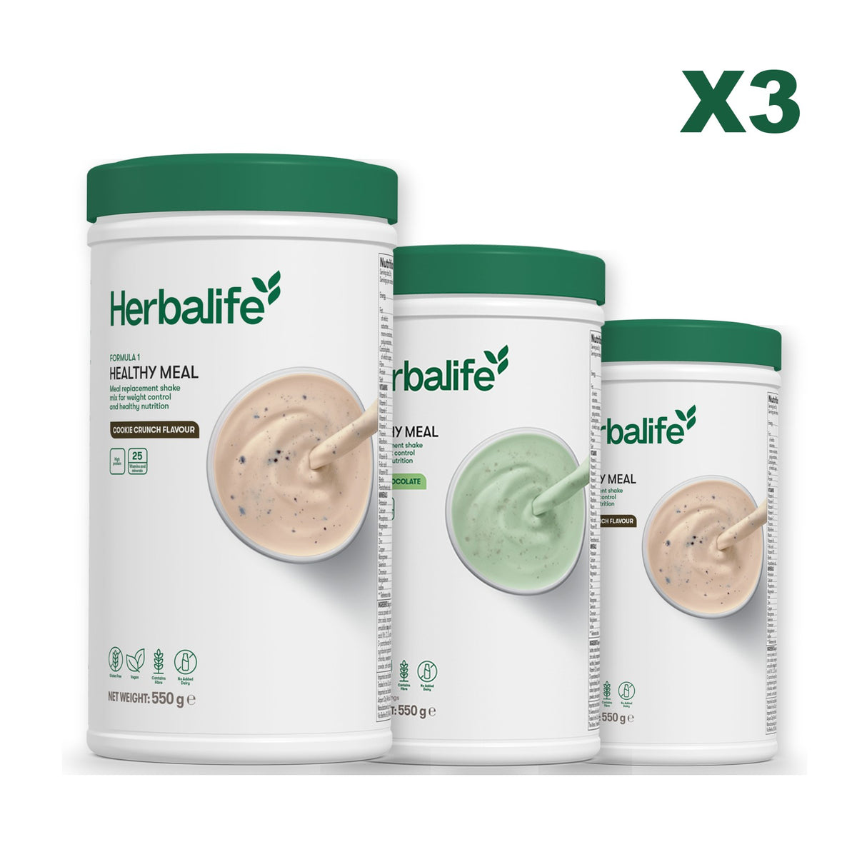 Formula 1 Cookie Crunch plus 2 flavours of your choice - Mint Chocolate / Cookie Crunch