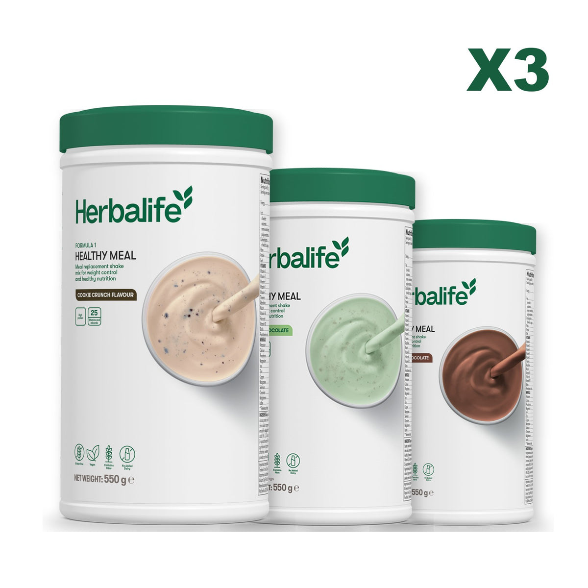 Formula 1 Cookie Crunch plus 2 flavours of your choice - Mint Chocolate / Chocolate