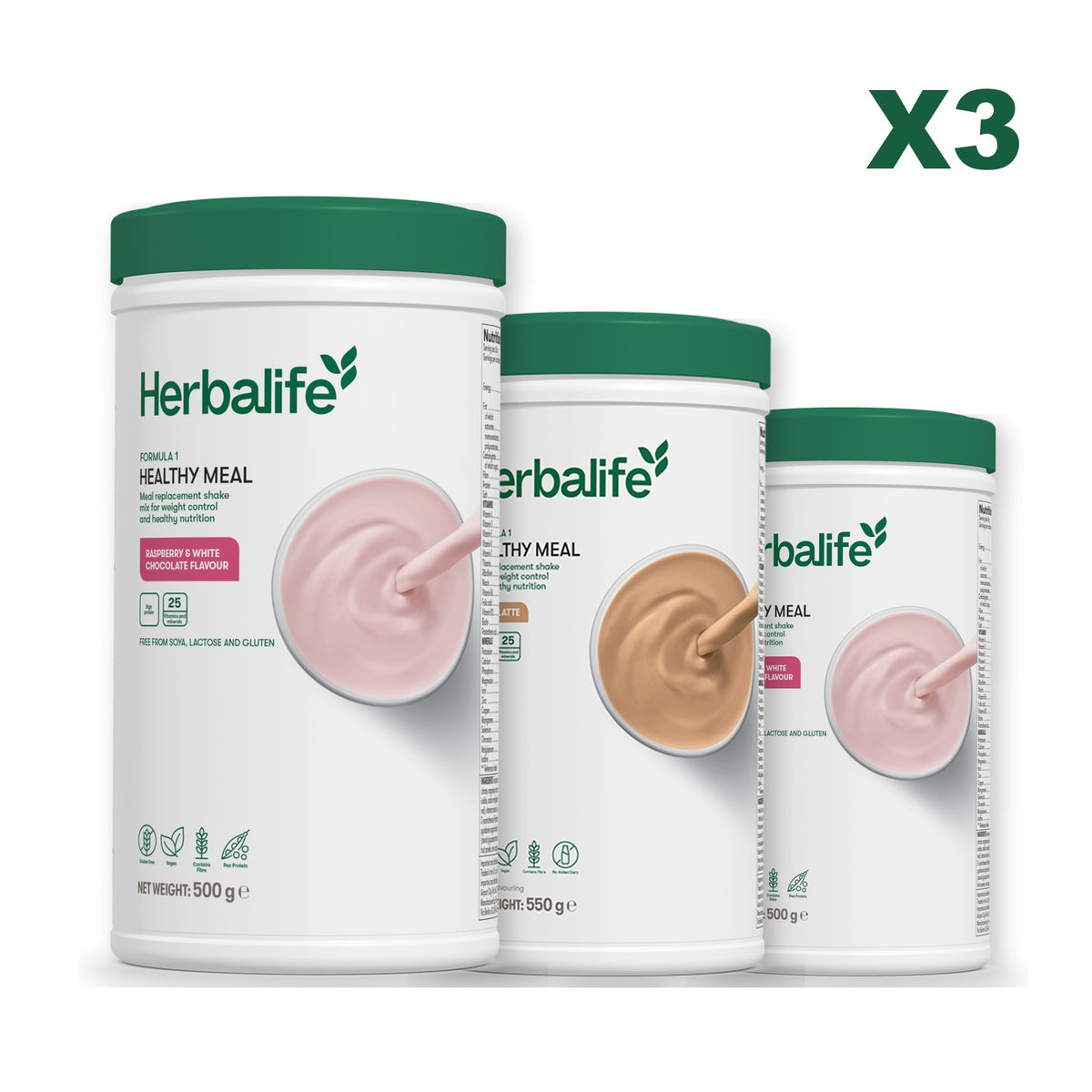 Formula 1 Free From Raspberry and White Chocolate plus 2 flavours of your choice - Cafe Latte / Free From Raspberry & White Chocolate