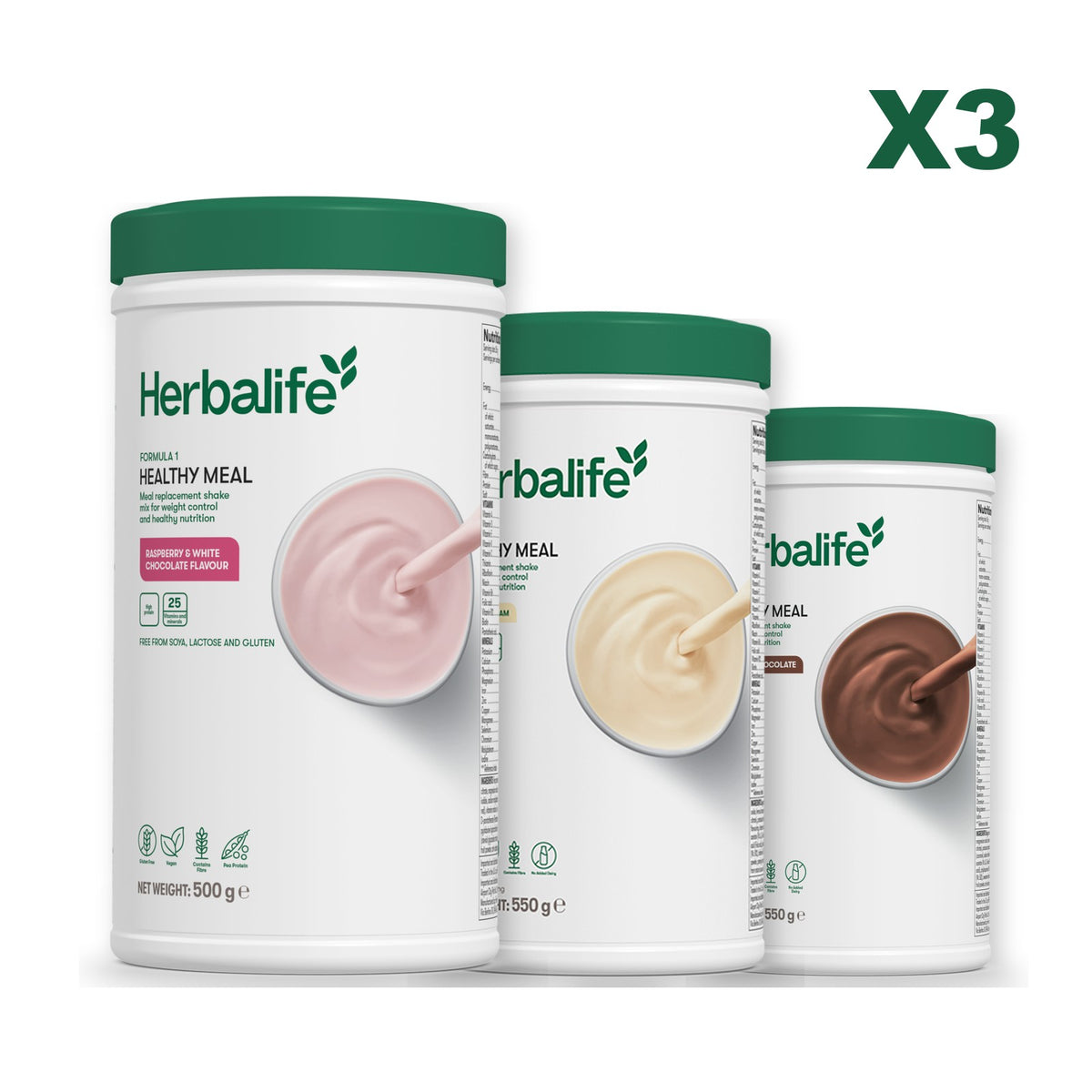 Formula 1 Free From Raspberry and White Chocolate plus 2 flavours of your choice - Vanilla / Chocolate