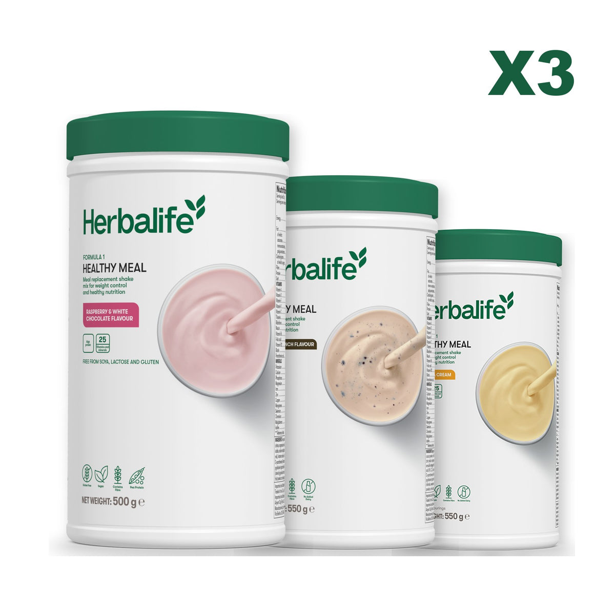 Formula 1 Free From Raspberry and White Chocolate plus 2 flavours of your choice - Cookie Crunch / Banana Cream