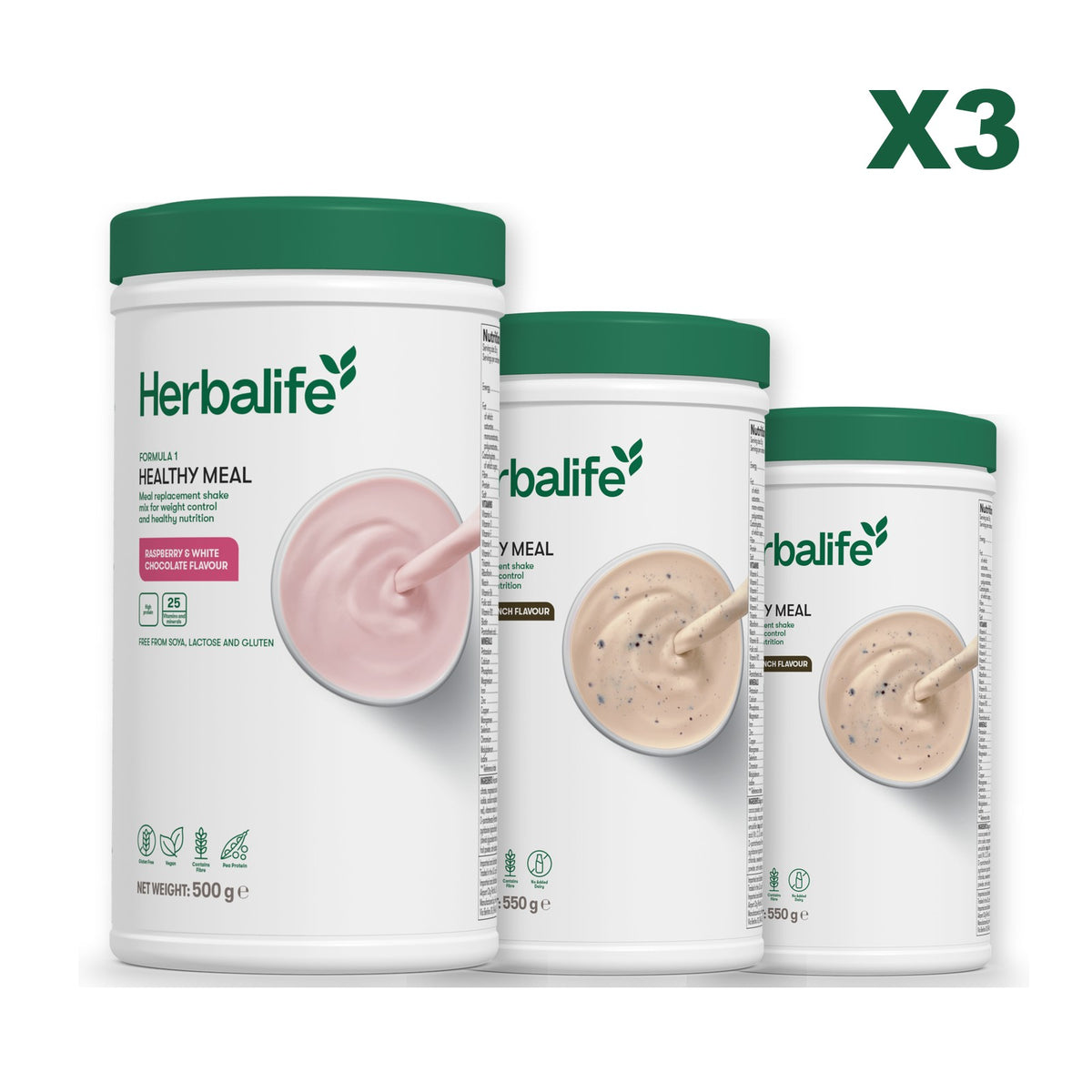 Formula 1 Free From Raspberry and White Chocolate plus 2 flavours of your choice - Cookie Crunch / Cookie Crunch
