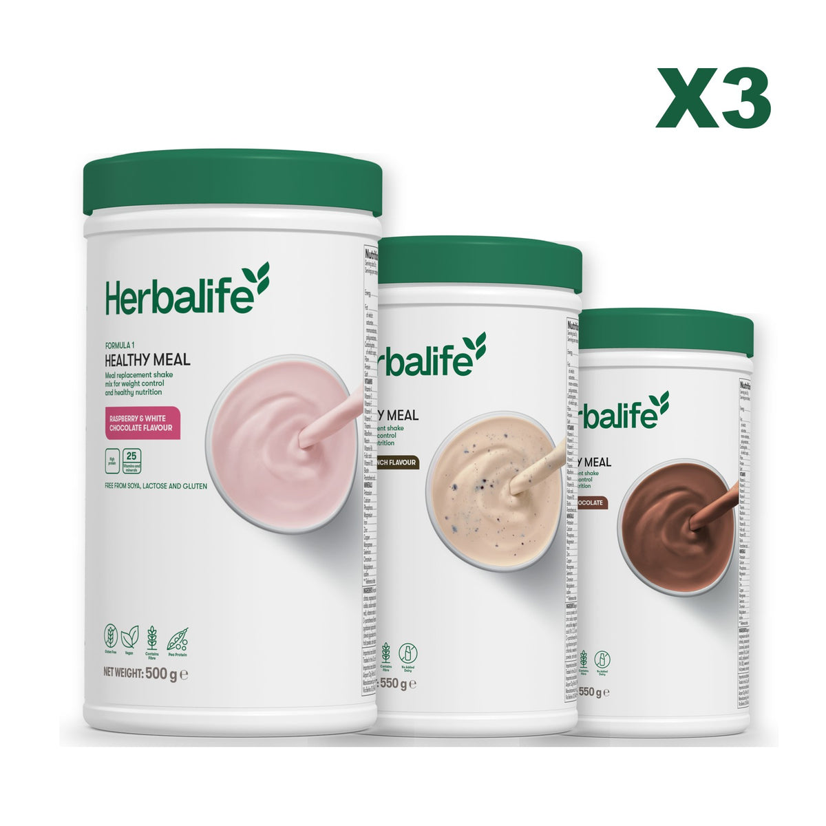 Formula 1 Free From Raspberry and White Chocolate plus 2 flavours of your choice - Cookie Crunch / Chocolate