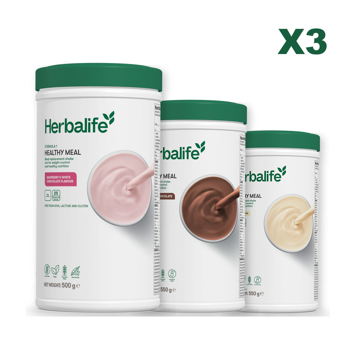 Formula 1 Free From Raspberry and White Chocolate plus 2 flavours of your choice - Chocolate / Vanilla