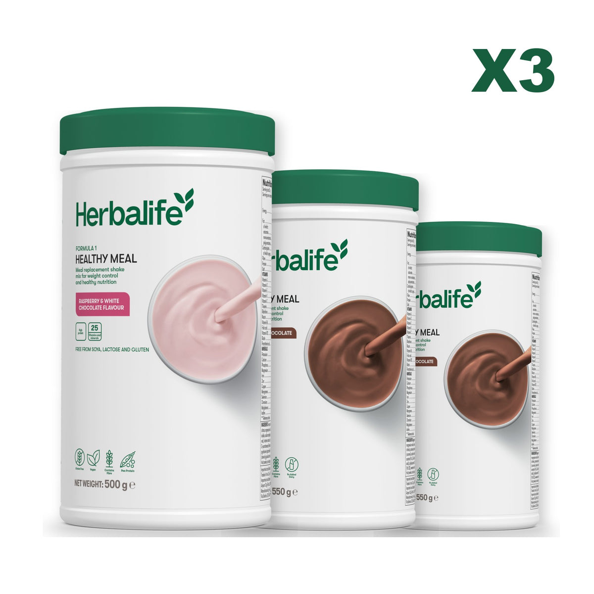Formula 1 Free From Raspberry and White Chocolate plus 2 flavours of your choice - Chocolate / Chocolate