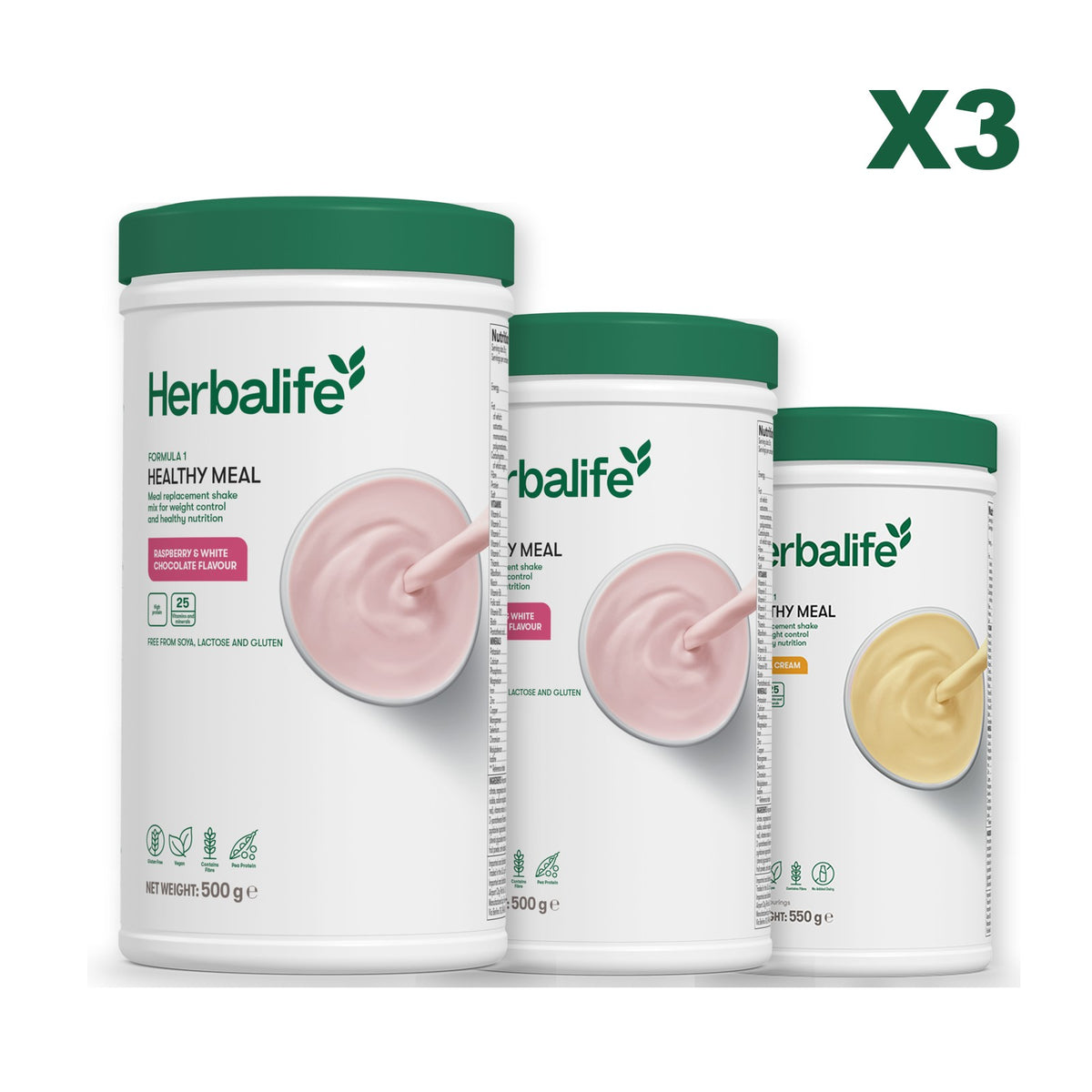 Formula 1 Free From Raspberry and White Chocolate plus 2 flavours of your choice - Free From Raspberry & White Chocolate / Banana Cream