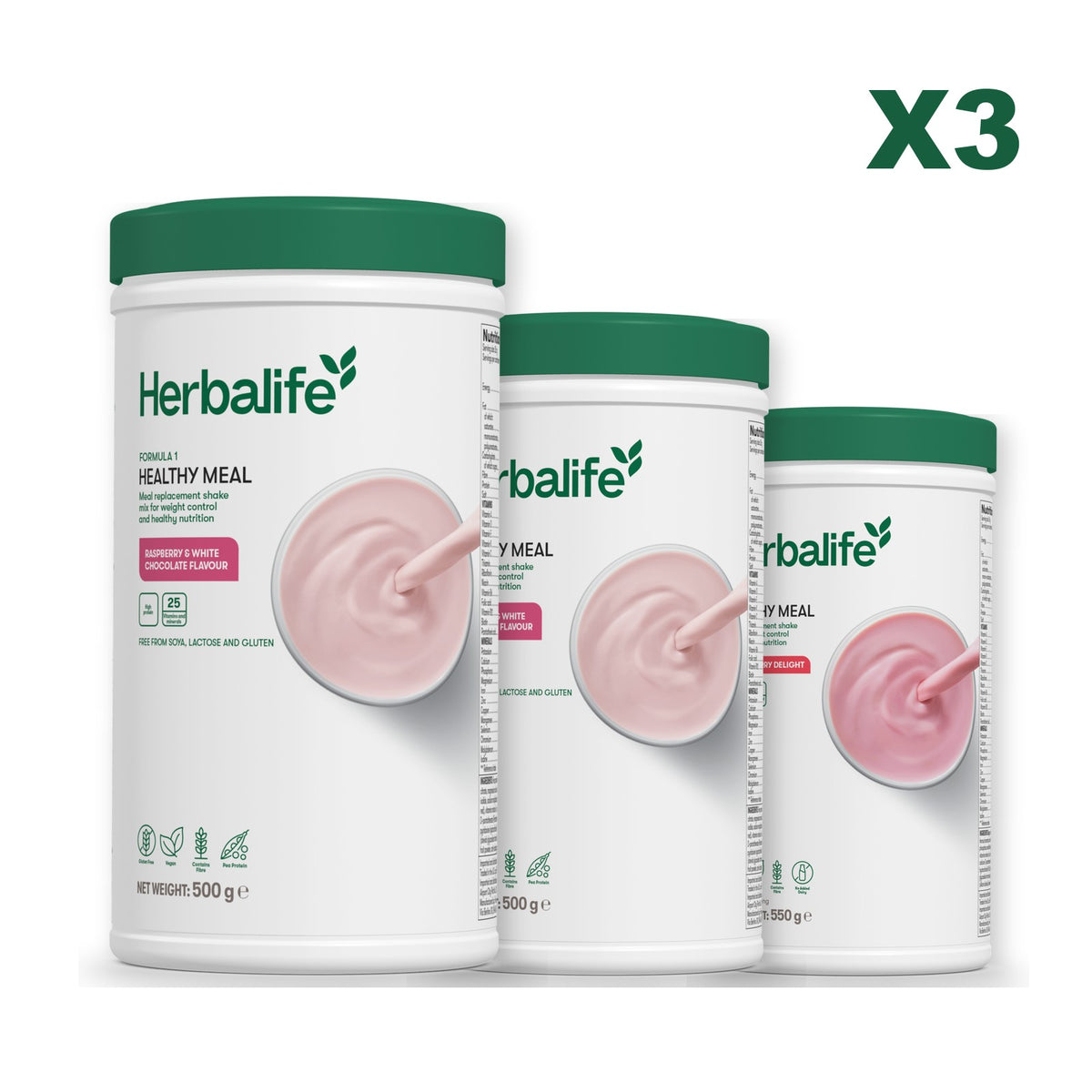 Formula 1 Free From Raspberry and White Chocolate plus 2 flavours of your choice - Free From Raspberry & White Chocolate / Strawberry