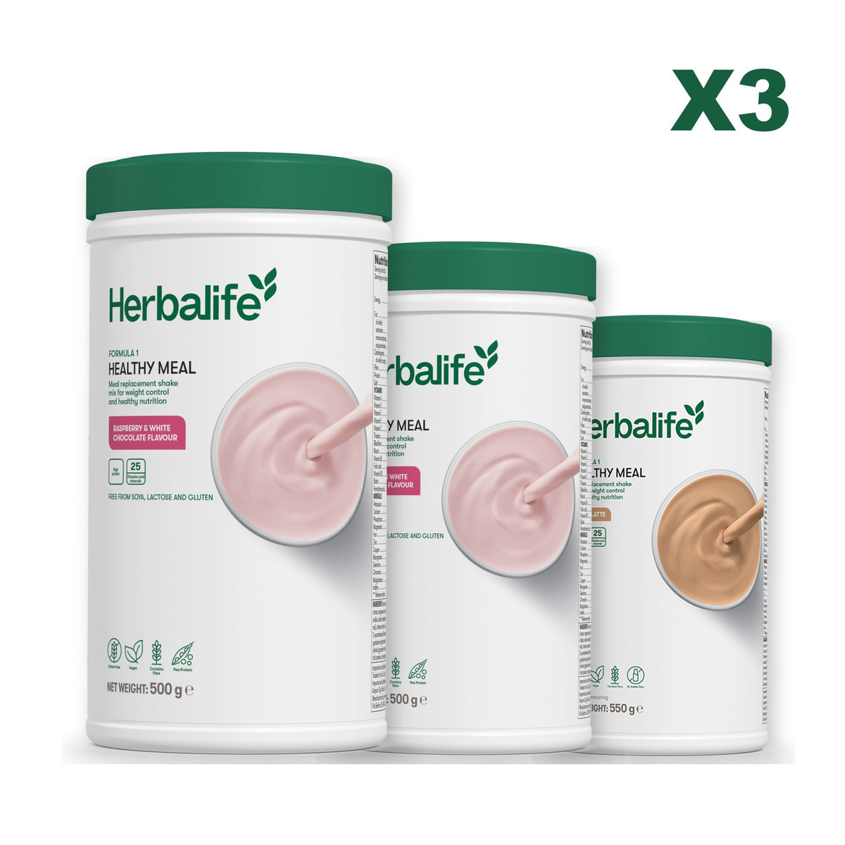 Formula 1 Free From Raspberry and White Chocolate plus 2 flavours of your choice - Free From Raspberry & White Chocolate / Cafe Latte