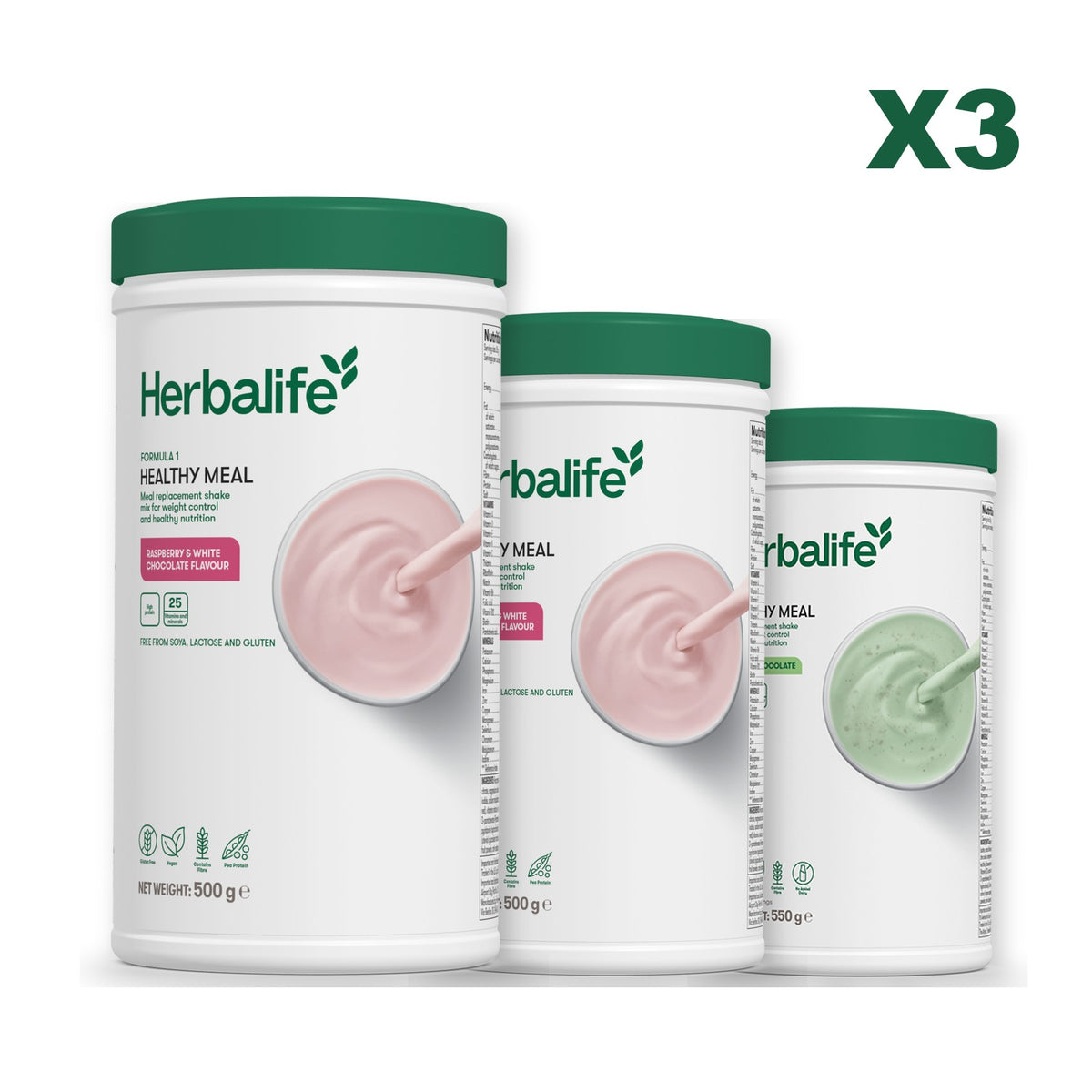 Formula 1 Free From Raspberry and White Chocolate plus 2 flavours of your choice - Free From Raspberry & White Chocolate / Mint Chocolate