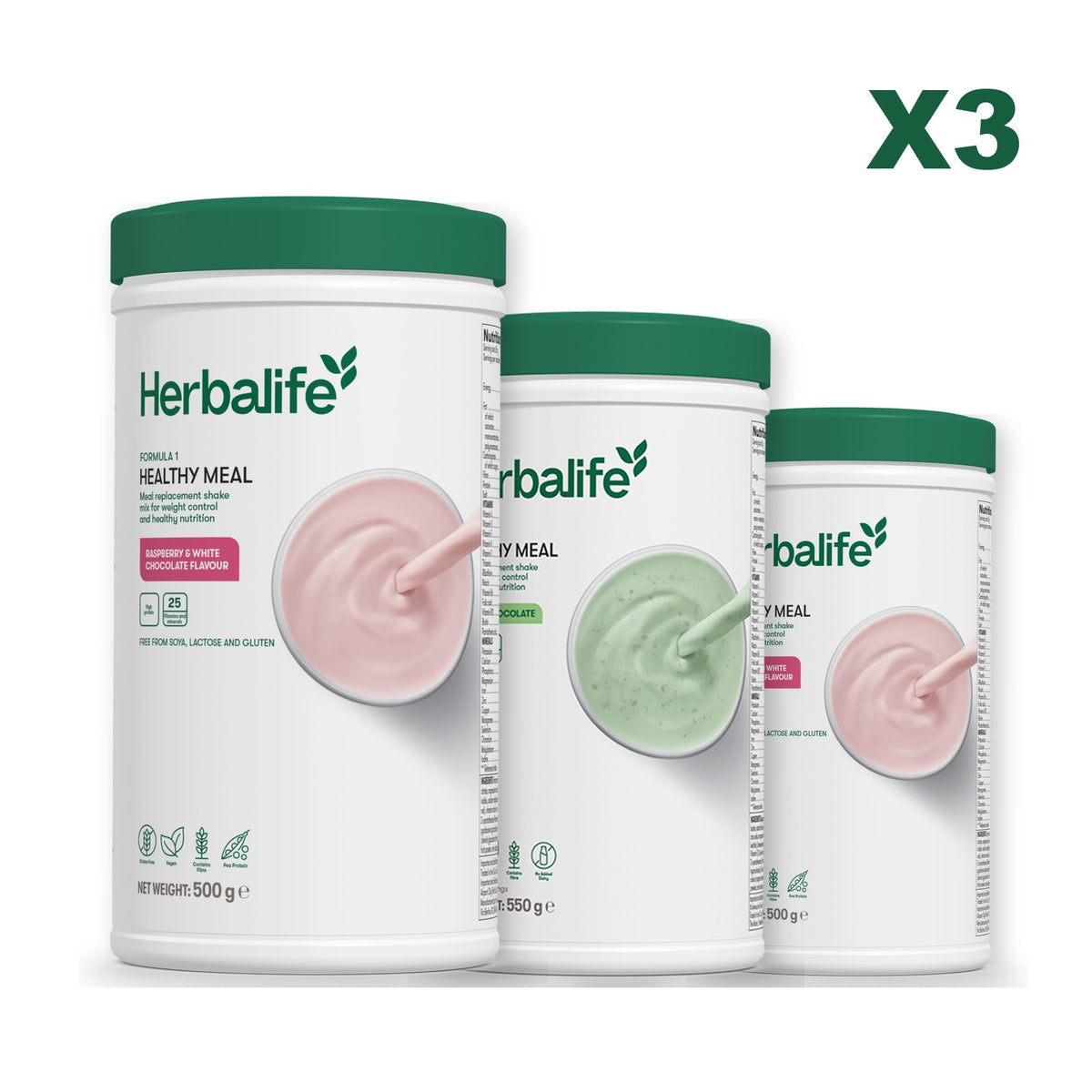 Formula 1 Free From Raspberry and White Chocolate plus 2 flavours of your choice - Mint Chocolate / Free From Raspberry & White Chocolate