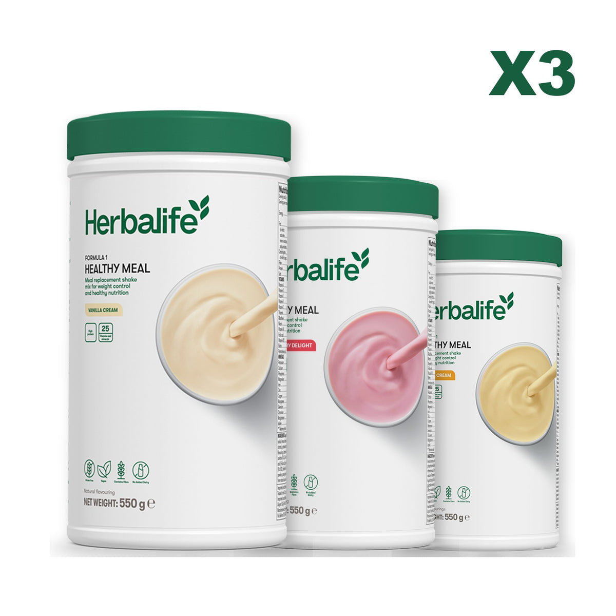 Formula 1 Vanilla plus 2 flavours of your choice - Strawberry / Banana Cream