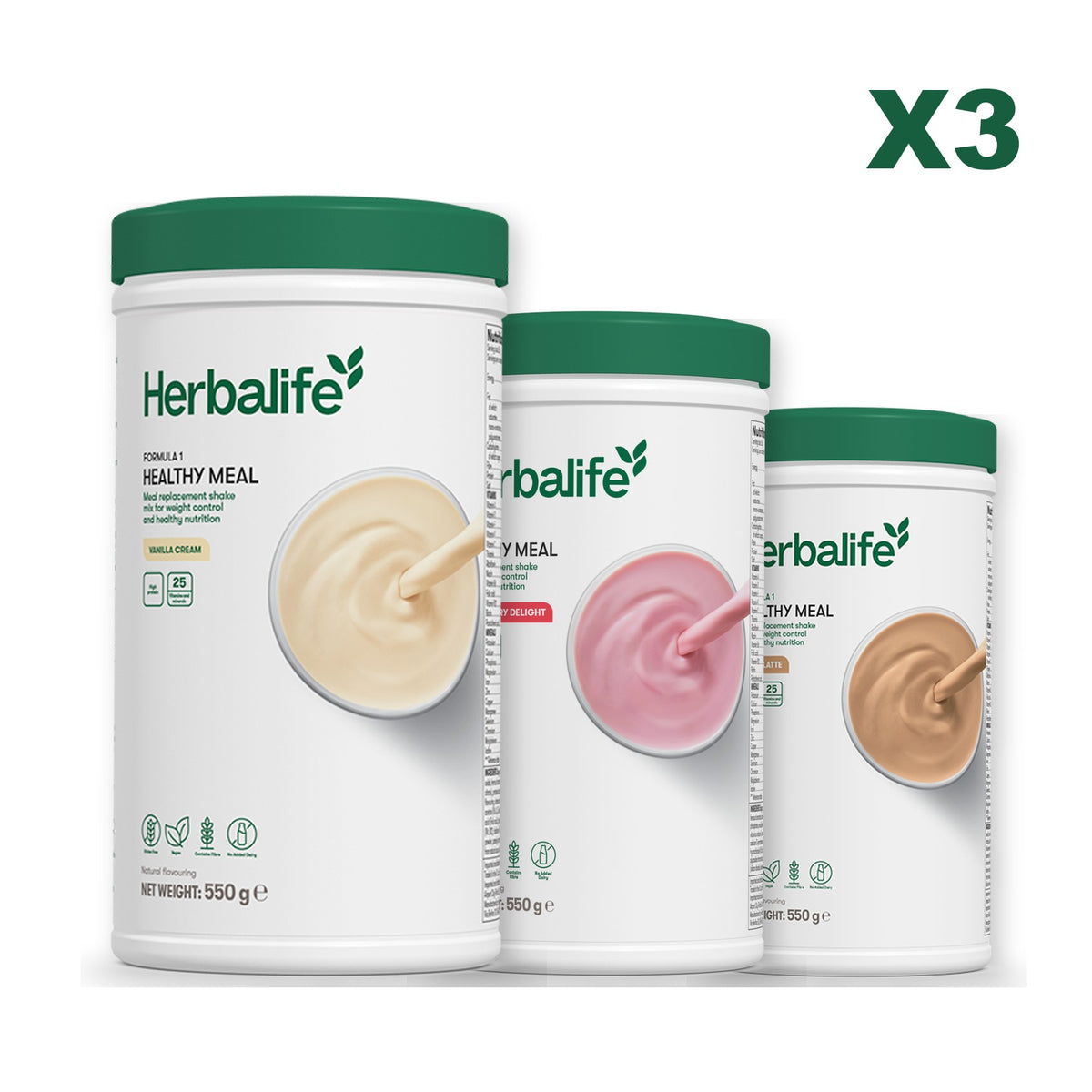 Formula 1 Vanilla plus 2 flavours of your choice - Strawberry / Cafe Latte