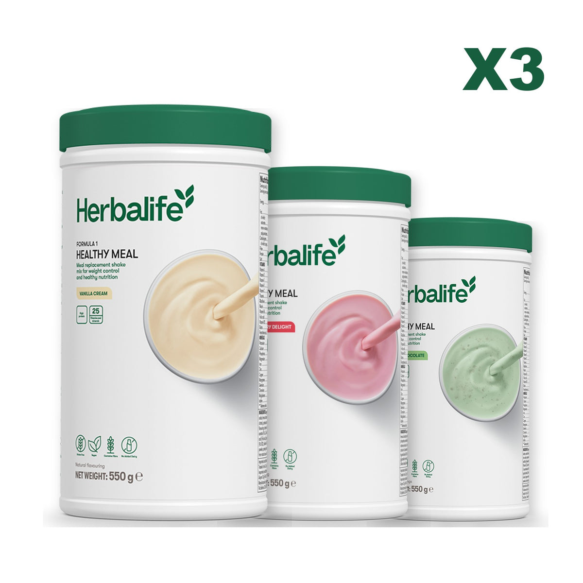 Formula 1 Vanilla plus 2 flavours of your choice - Strawberry / Mint Chocolate