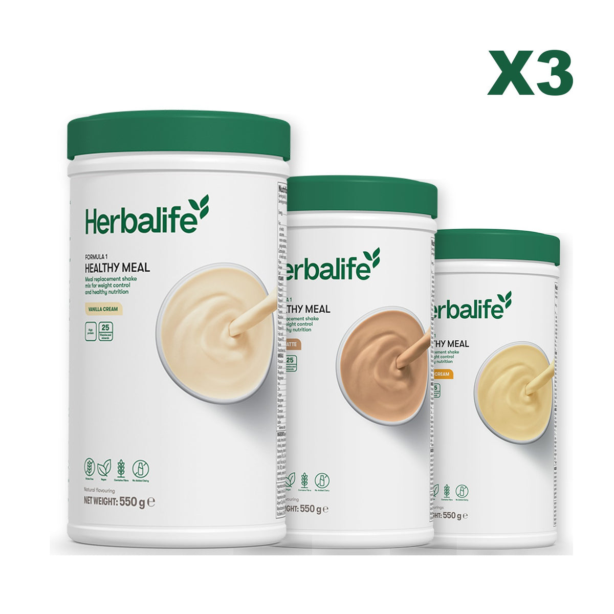Formula 1 Vanilla plus 2 flavours of your choice - Cafe Latte / Banana Cream