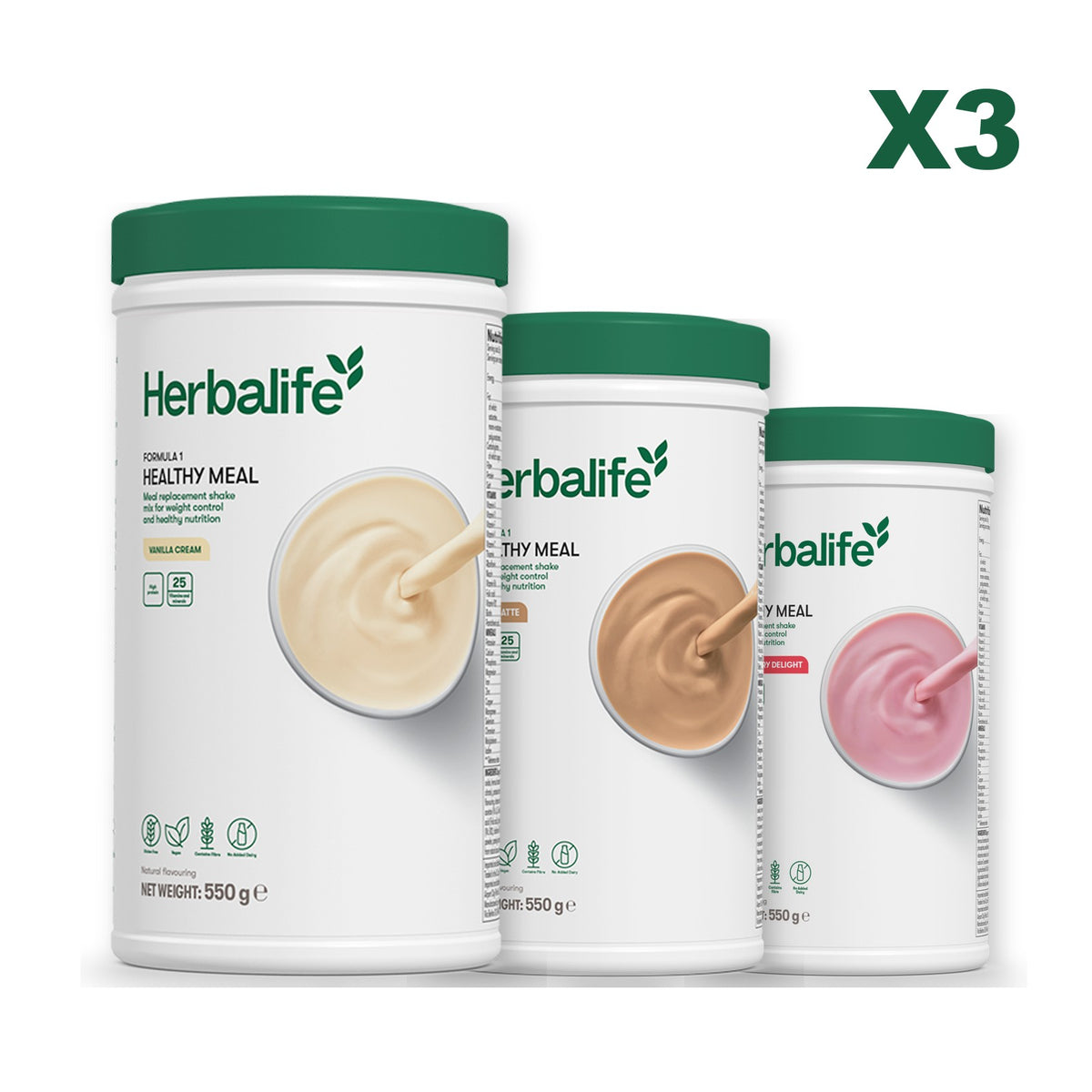 Formula 1 Vanilla plus 2 flavours of your choice - Cafe Latte / Strawberry