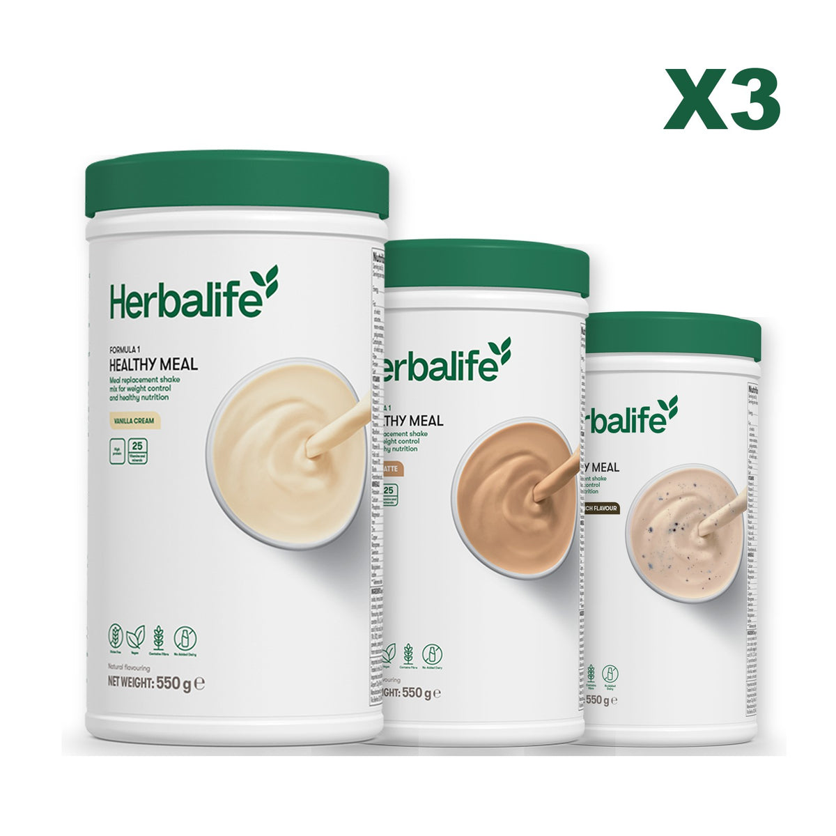 Formula 1 Vanilla plus 2 flavours of your choice - Cafe Latte / Cookie Crunch