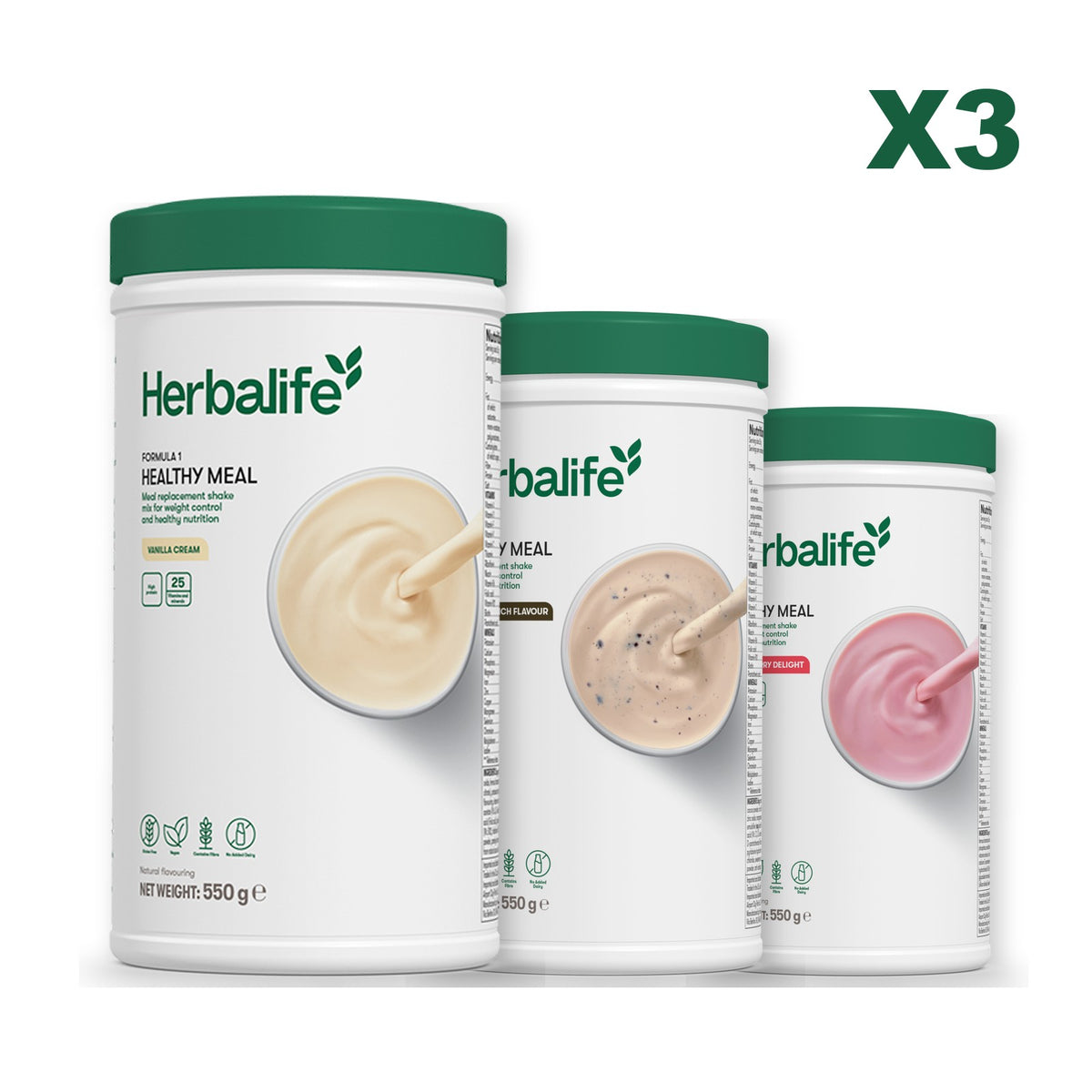 Formula 1 Vanilla plus 2 flavours of your choice - Cookie Crunch / Strawberry