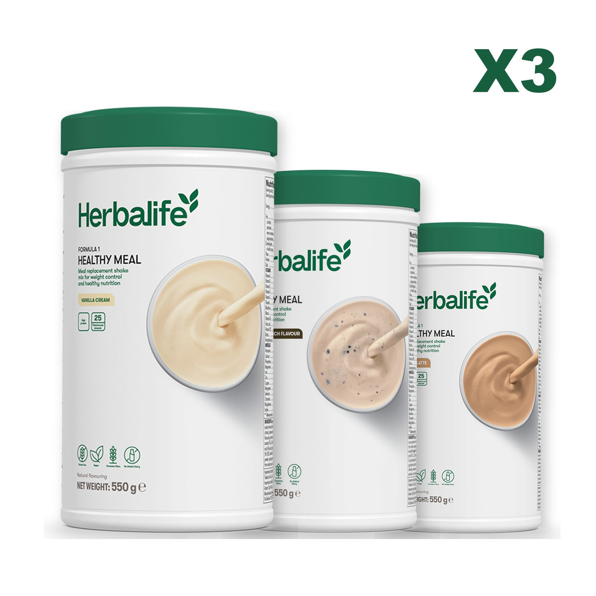 Formula 1 Vanilla plus 2 flavours of your choice - Cookie Crunch / Cafe Latte