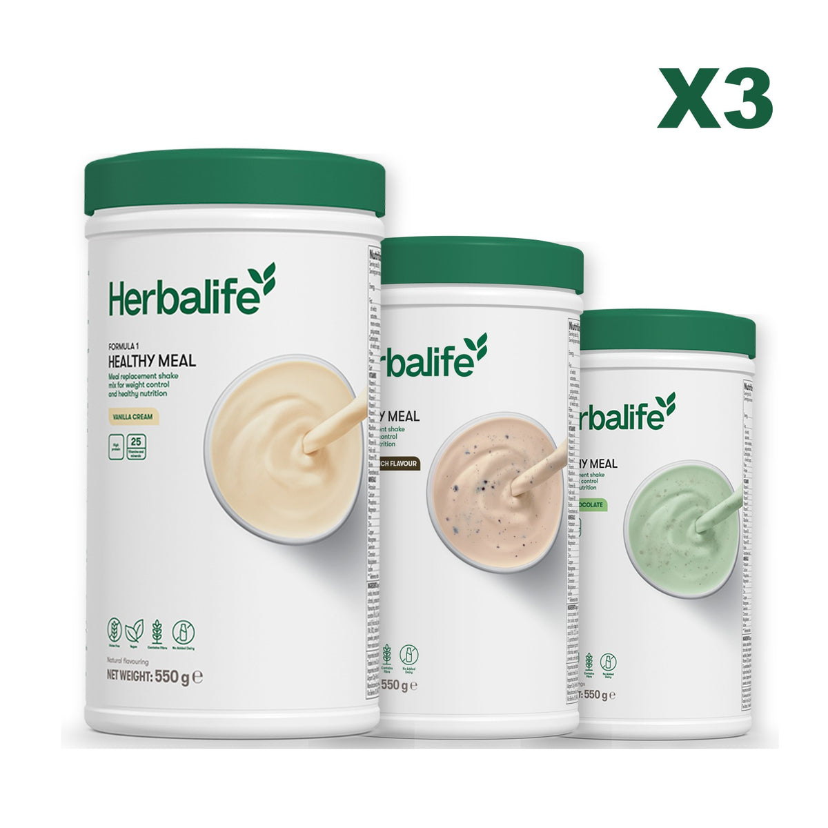 Formula 1 Vanilla plus 2 flavours of your choice - Cookie Crunch / Mint Chocolate
