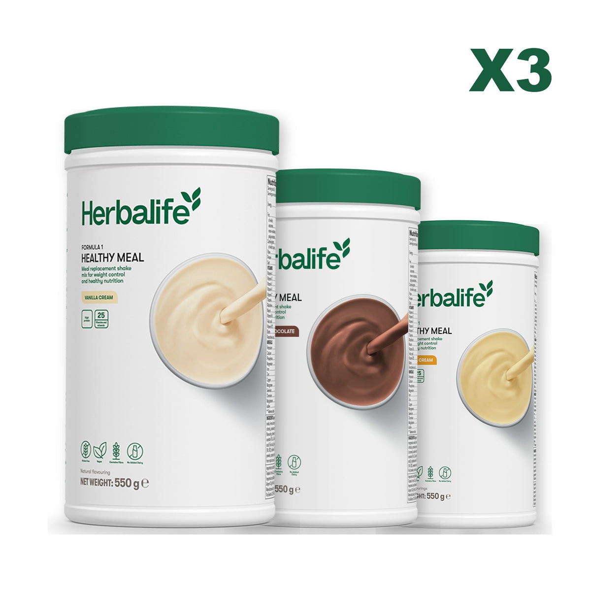 Formula 1 Vanilla plus 2 flavours of your choice - Chocolate / Banana Cream