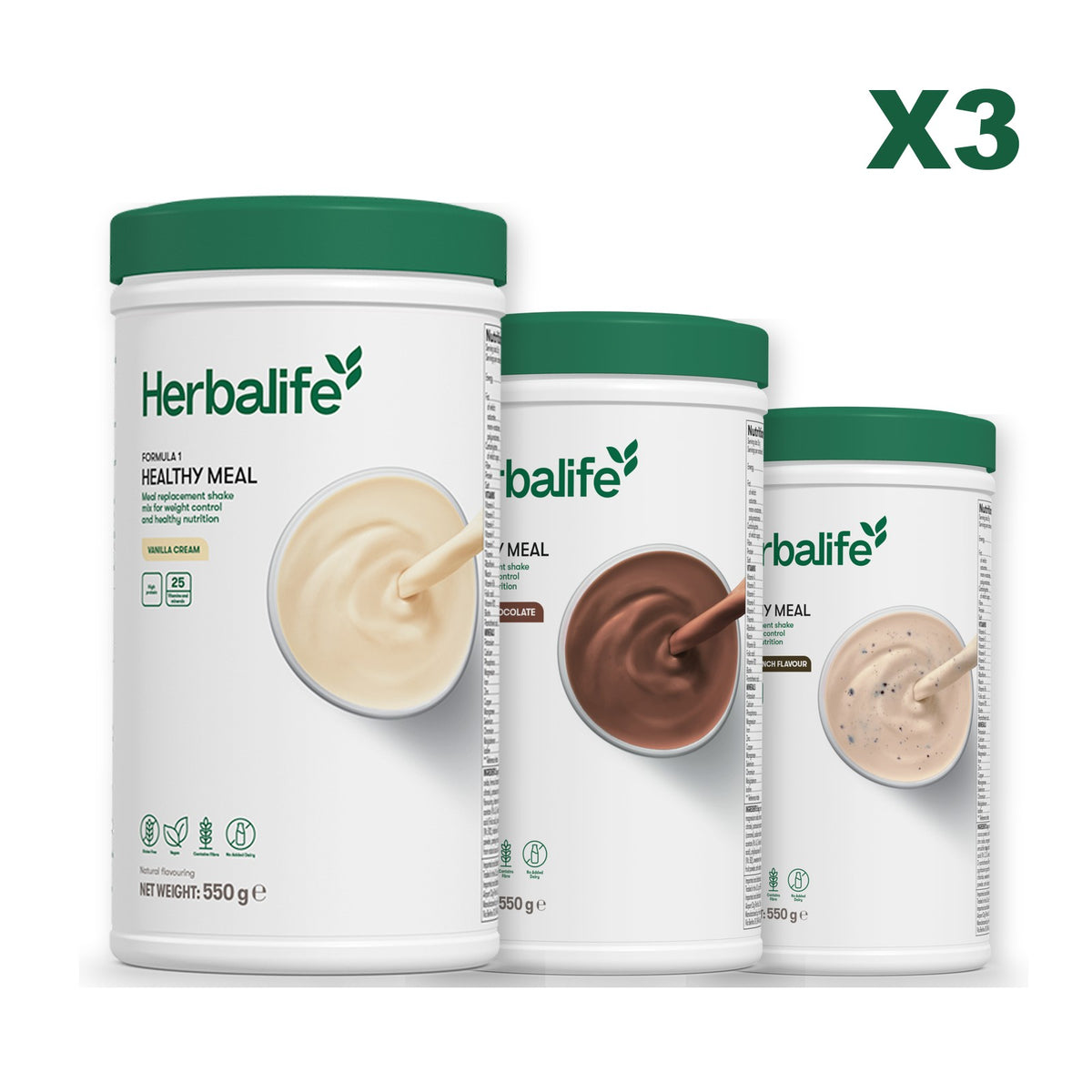 Formula 1 Vanilla plus 2 flavours of your choice - Chocolate / Cookie Crunch