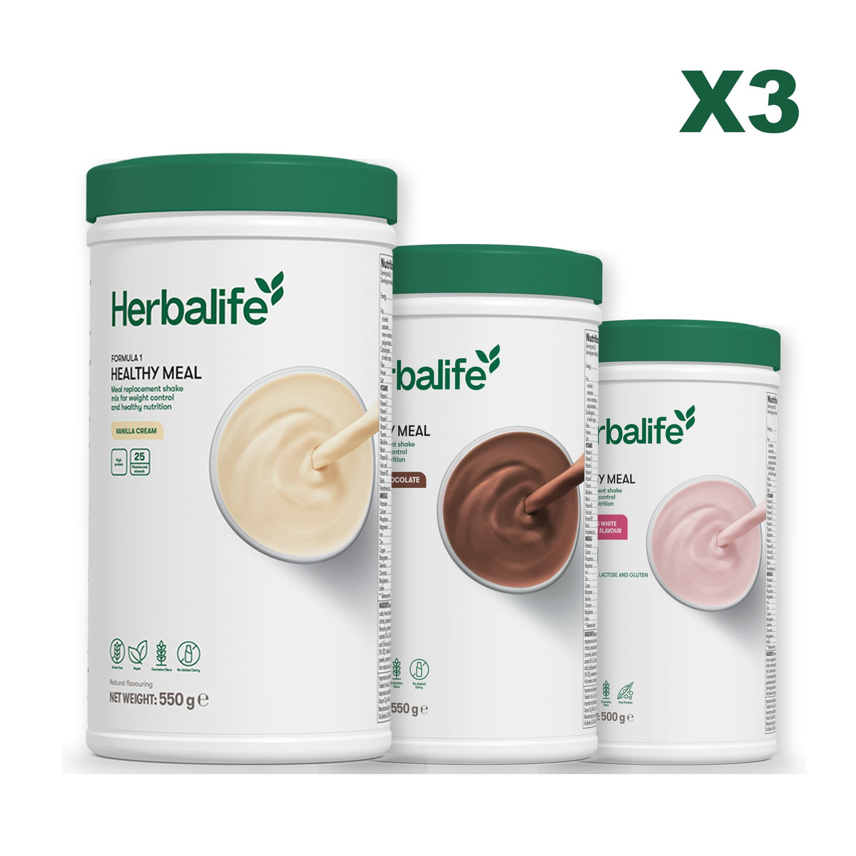 Formula 1 Vanilla plus 2 flavours of your choice - Chocolate / Free From Raspberry & White Chocolate