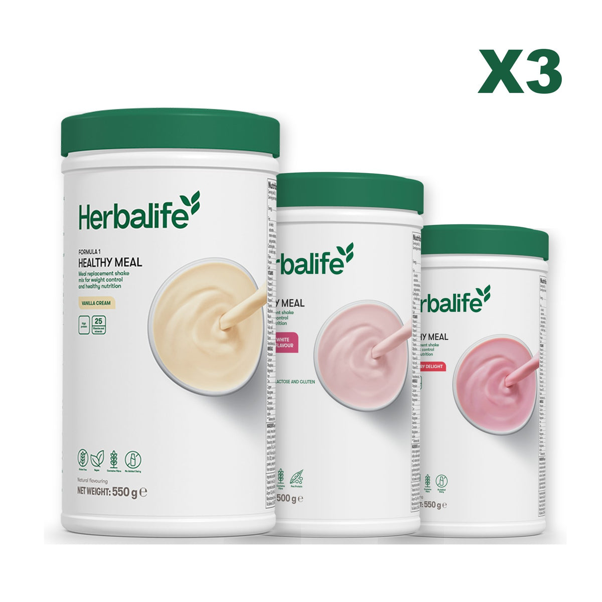 Formula 1 Vanilla plus 2 flavours of your choice - Free From Raspberry & White Chocolate / Strawberry