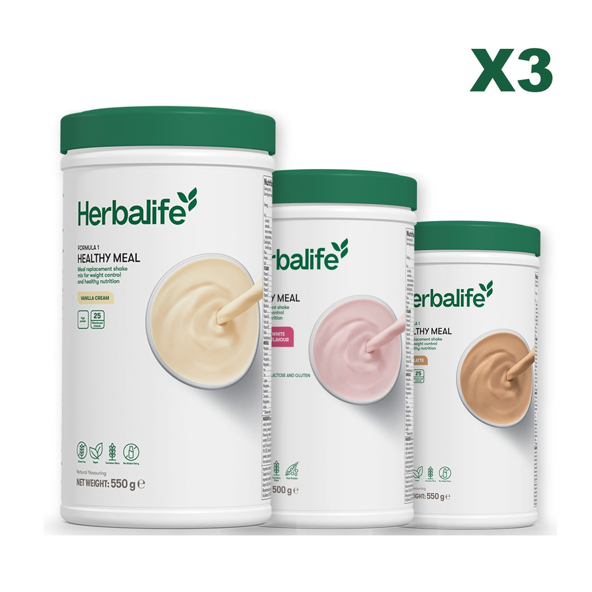 Formula 1 Vanilla plus 2 flavours of your choice - Free From Raspberry & White Chocolate / Cafe Latte