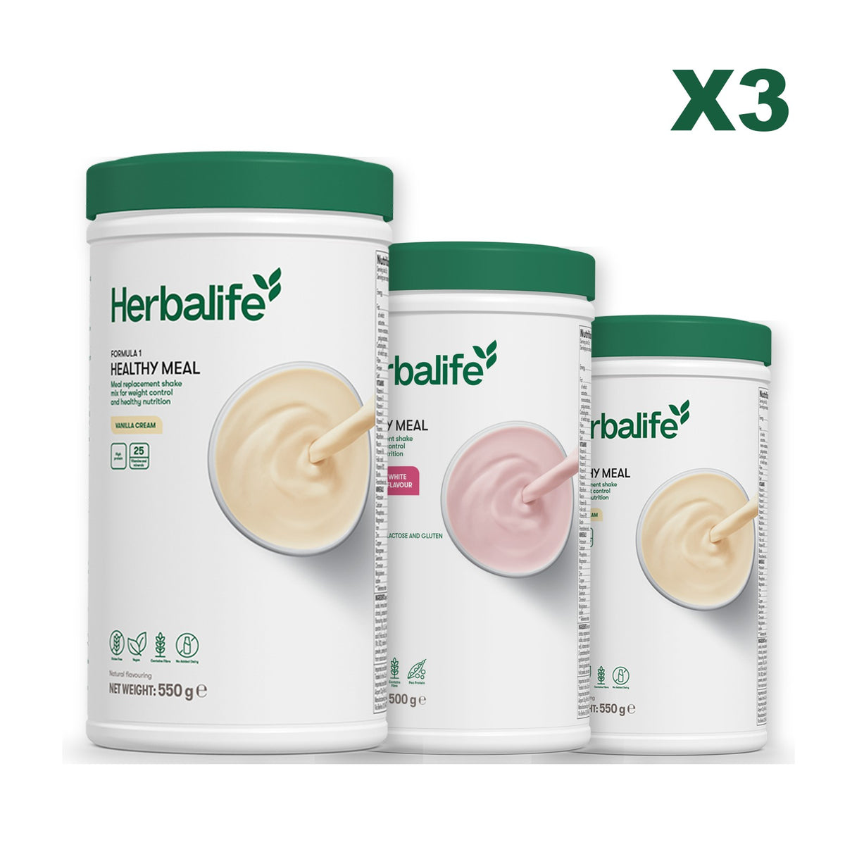 Formula 1 Vanilla plus 2 flavours of your choice - Free From Raspberry & White Chocolate / Vanilla