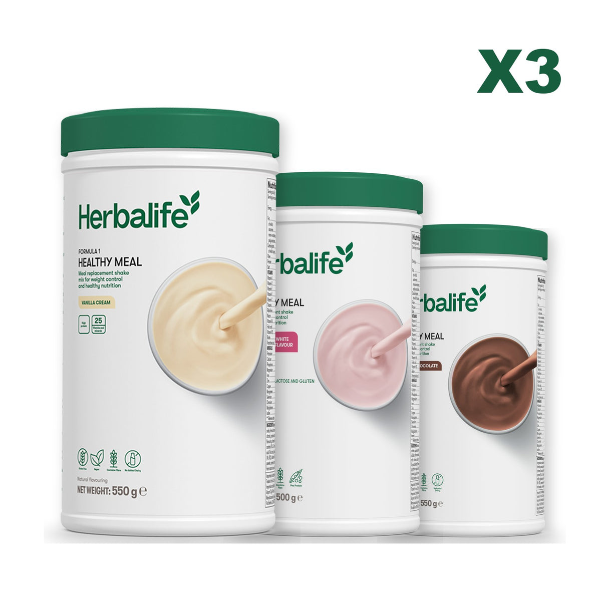 Formula 1 Vanilla plus 2 flavours of your choice - Free From Raspberry & White Chocolate / Chocolate