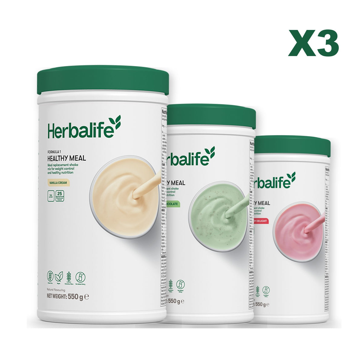 Formula 1 Vanilla plus 2 flavours of your choice - Mint Chocolate / Strawberry