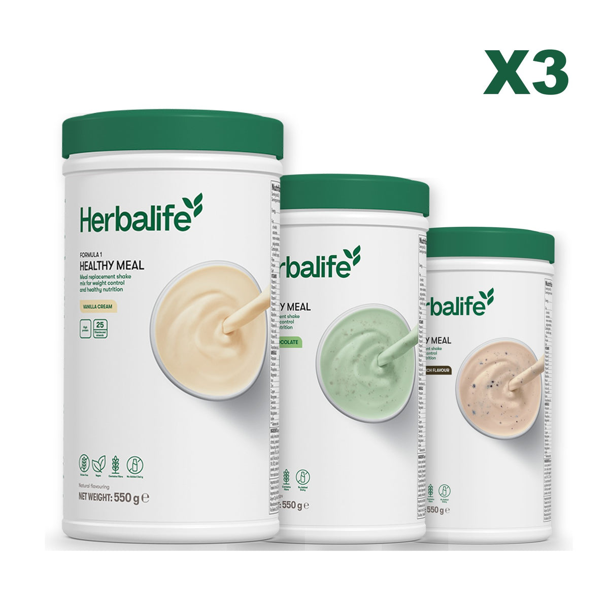 Formula 1 Vanilla plus 2 flavours of your choice - Mint Chocolate / Cookie Crunch