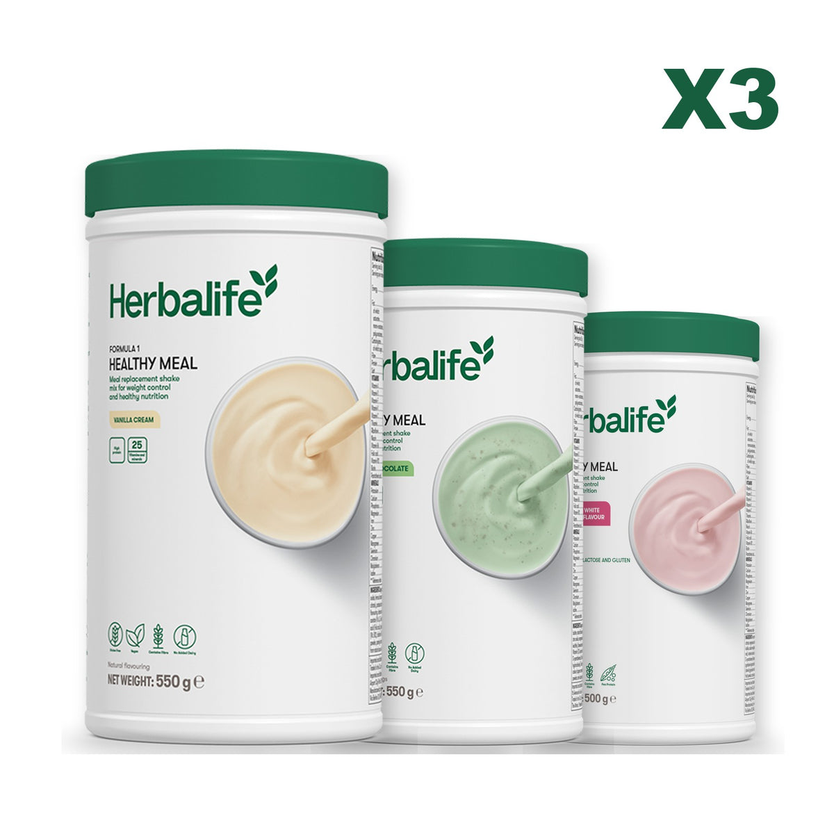 Formula 1 Vanilla plus 2 flavours of your choice - Mint Chocolate / Free From Raspberry & White Chocolate
