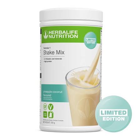 Herbalife Formula 1 Limited Edition Pineapple Coconut Shake Mix 550g