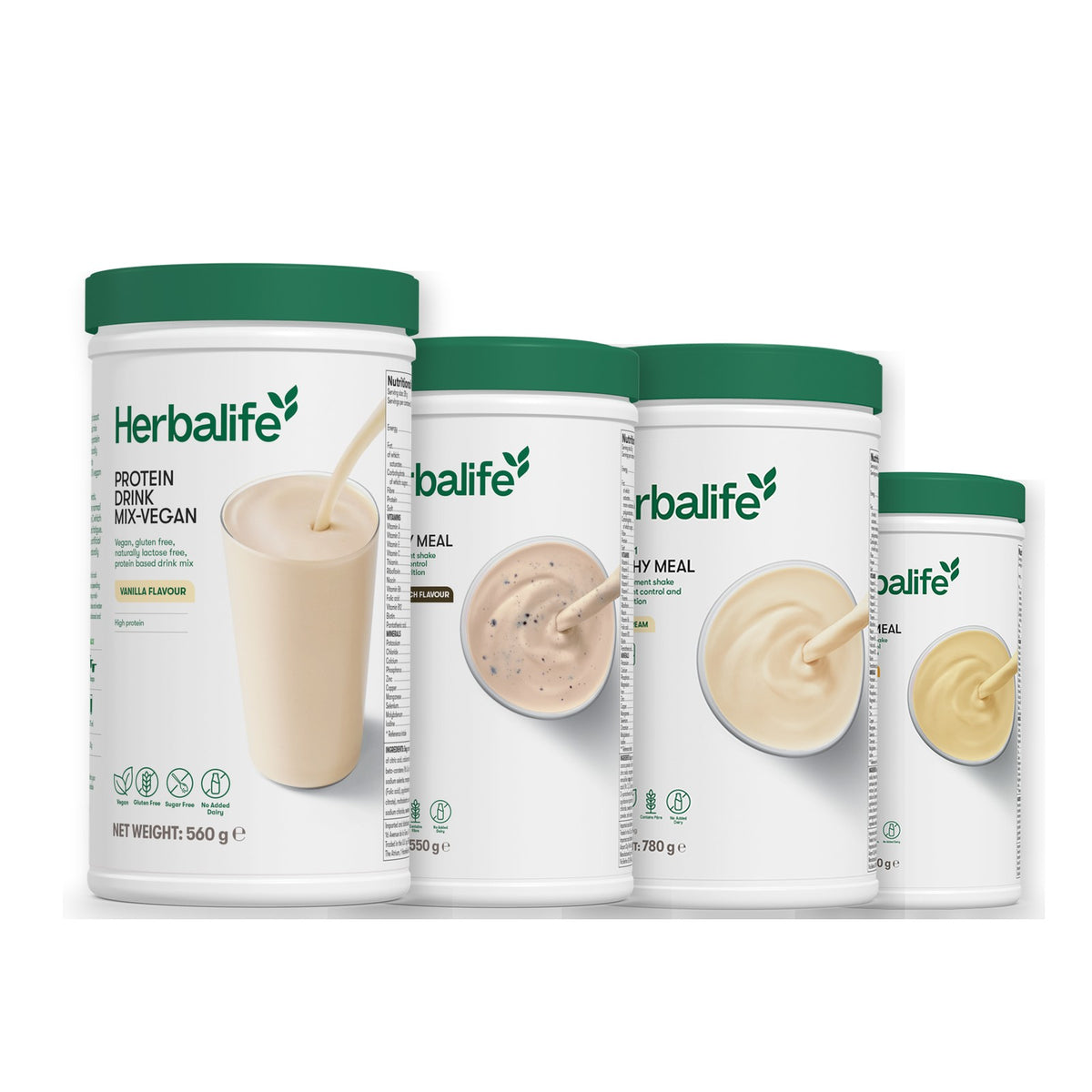 Protein Drink Mix + x3 F1 Shakes - COOKIE CRUNCH + 2 Flavours of Your Choice with Vegan Protein Drink Mix - Vanilla (Large 780g) / Banana Cream