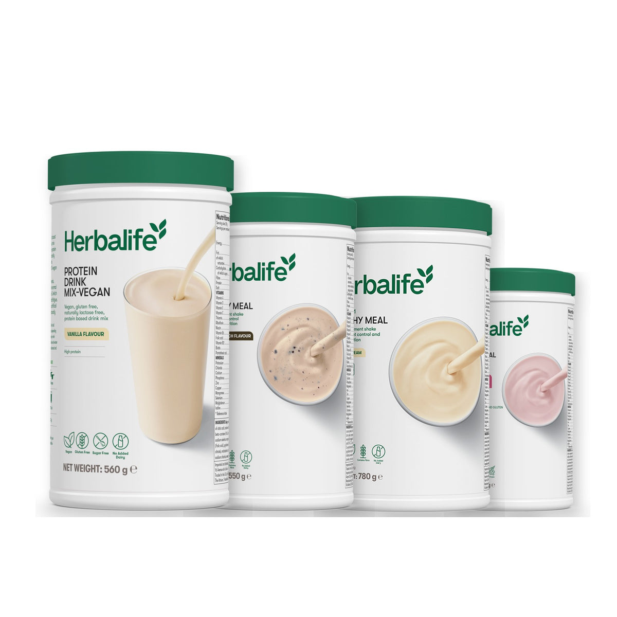 Protein Drink Mix + x3 F1 Shakes - COOKIE CRUNCH + 2 Flavours of Your Choice with Vegan Protein Drink Mix - Vanilla (Large 780g) / Free From Raspberry & White Chocolate