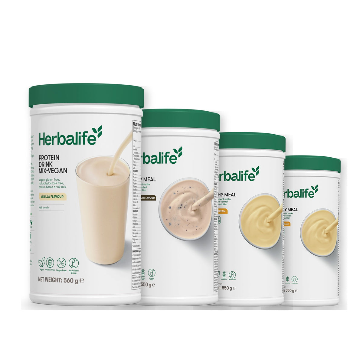 Protein Drink Mix + x3 F1 Shakes - COOKIE CRUNCH + 2 Flavours of Your Choice with Vegan Protein Drink Mix - Banana Cream / Banana Cream