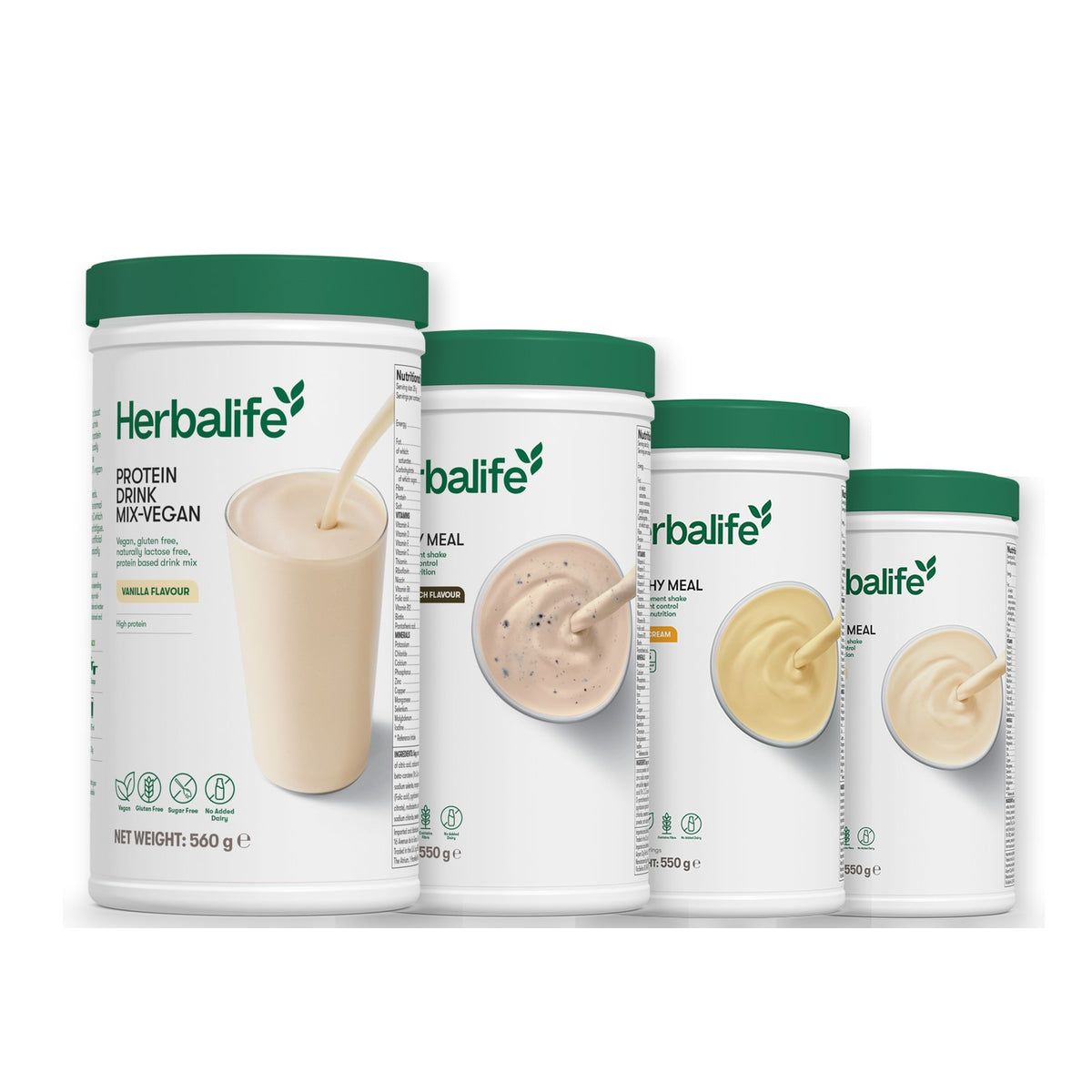 Protein Drink Mix + x3 F1 Shakes - COOKIE CRUNCH + 2 Flavours of Your Choice with Vegan Protein Drink Mix - Banana Cream / Vanilla