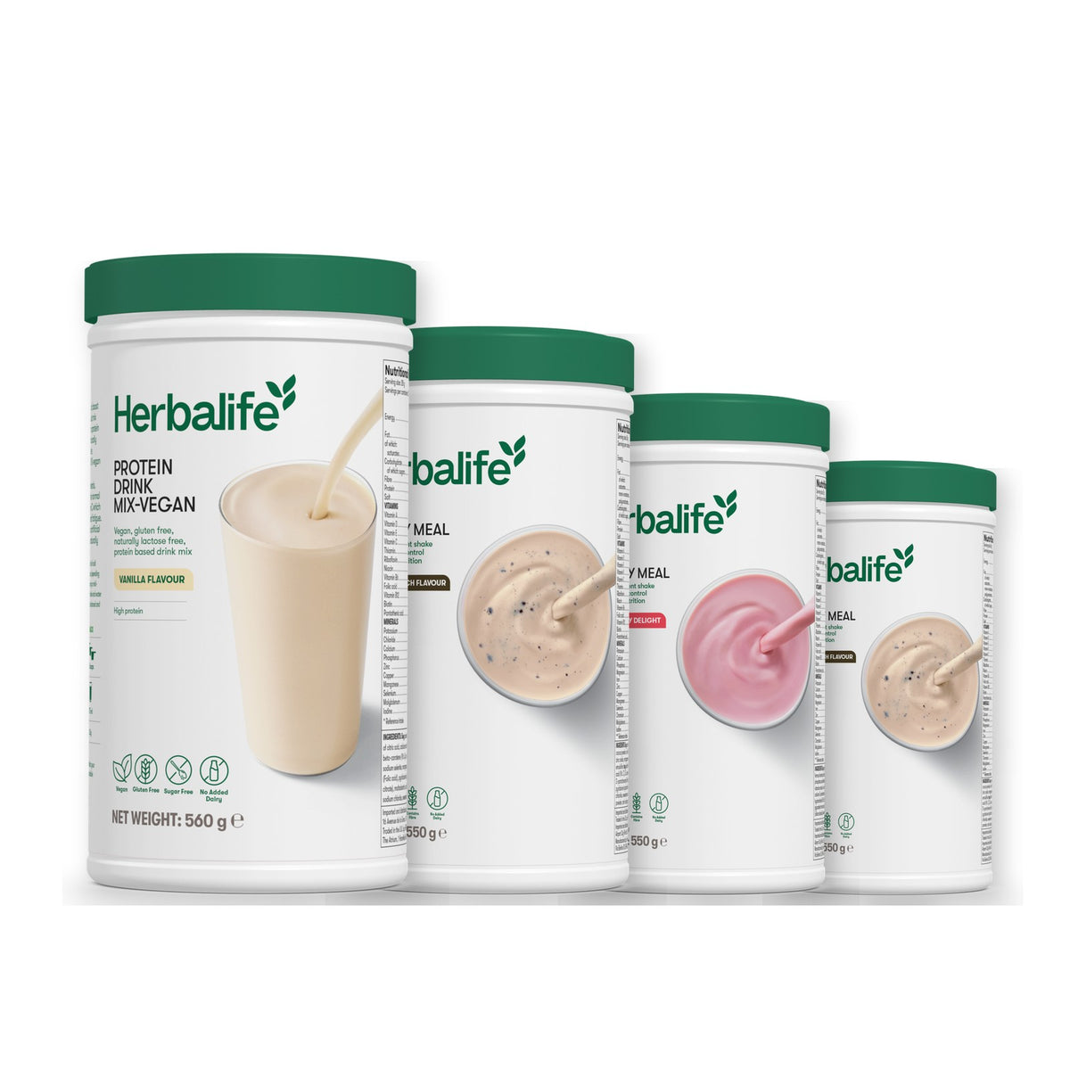 Protein Drink Mix + x3 F1 Shakes - COOKIE CRUNCH + 2 Flavours of Your Choice with Vegan Protein Drink Mix - Strawberry / Cookie Crunch