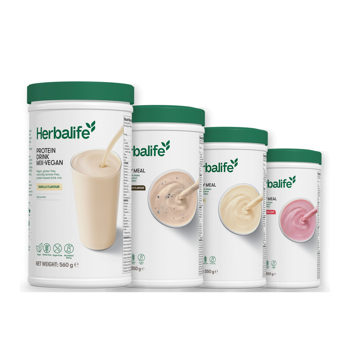 Protein Drink Mix + x3 F1 Shakes - COOKIE CRUNCH + 2 Flavours of Your Choice with Vegan Protein Drink Mix - Vanilla / Strawberry