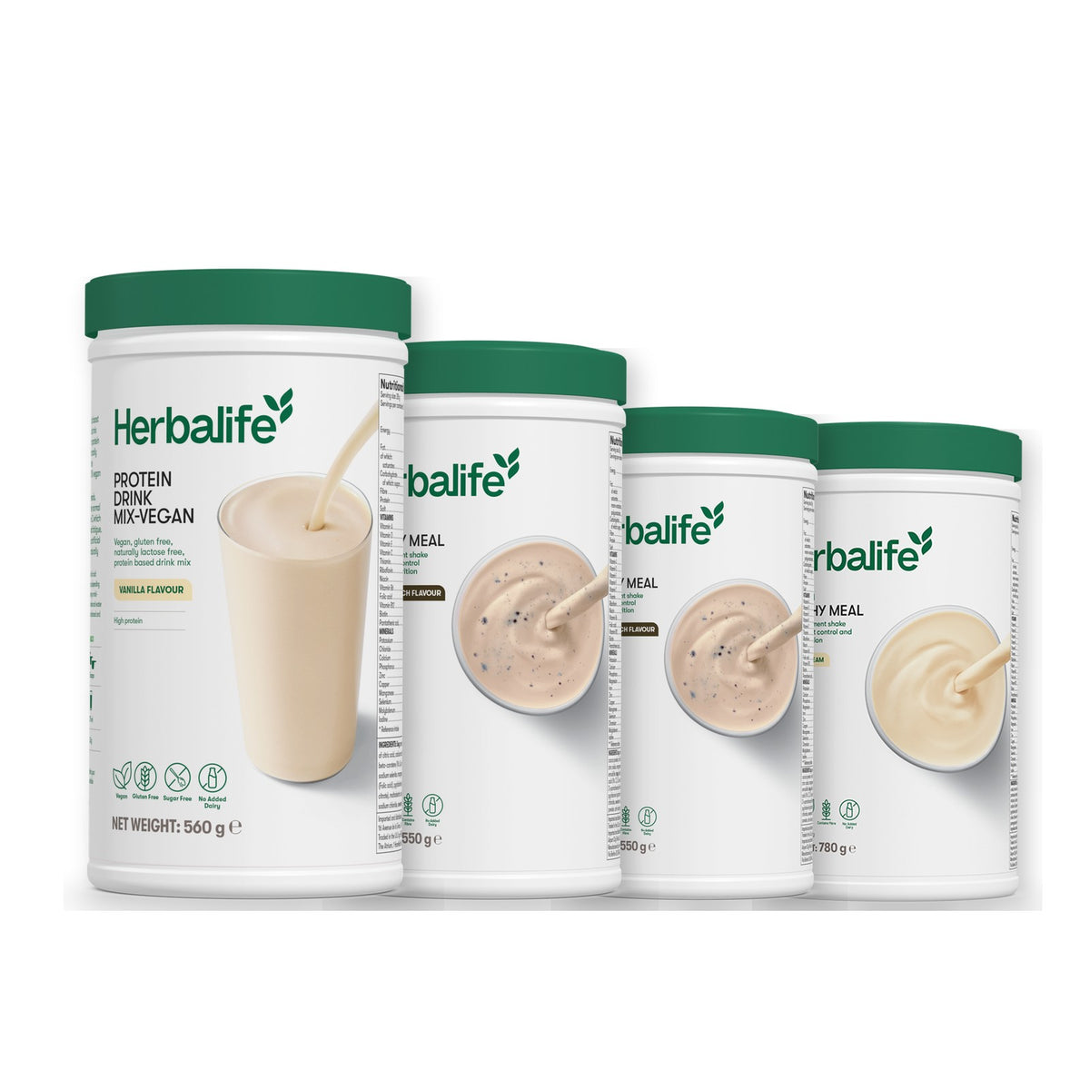 Protein Drink Mix + x3 F1 Shakes - COOKIE CRUNCH + 2 Flavours of Your Choice with Vegan Protein Drink Mix - Cookie Crunch / Vanilla (Large 780g)