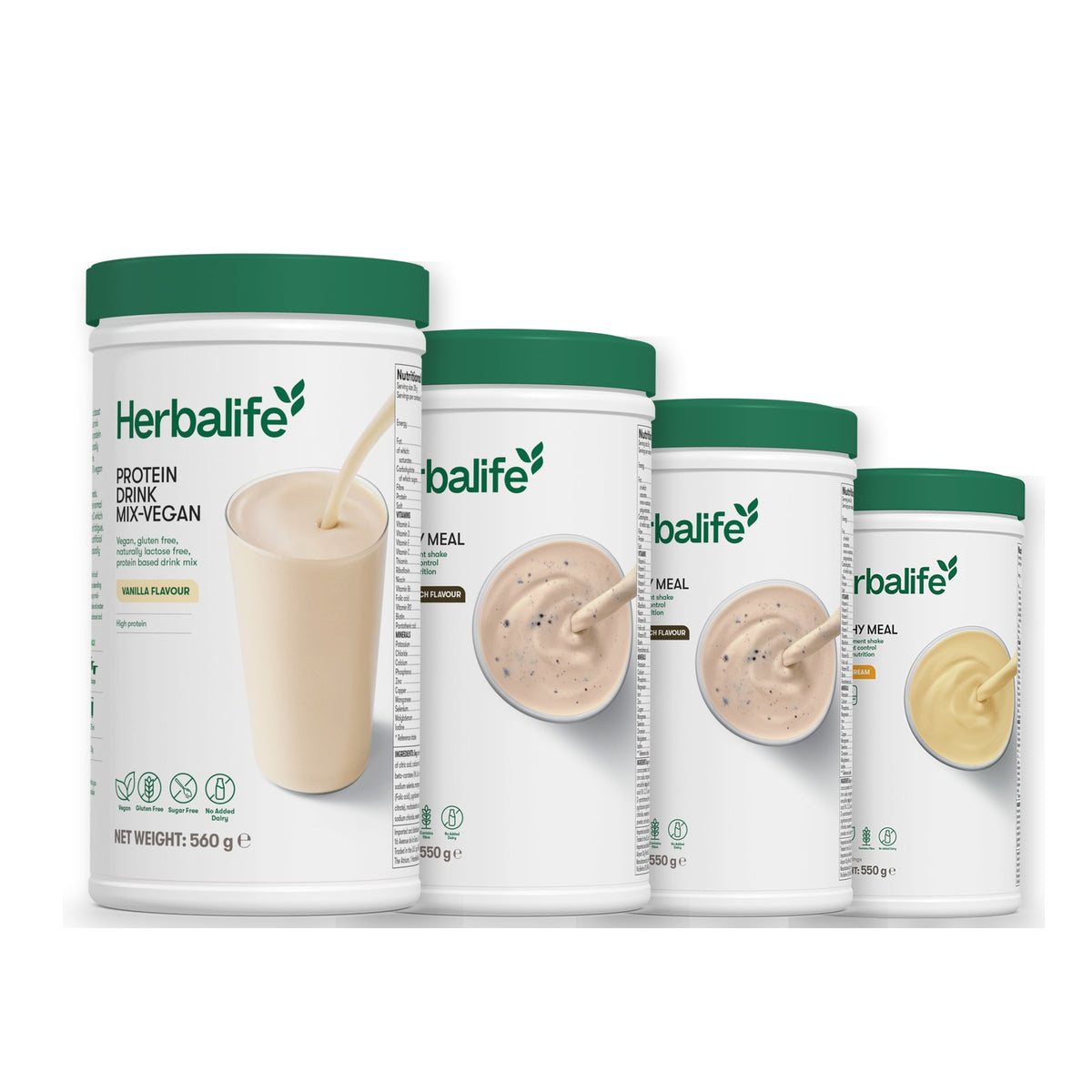 Protein Drink Mix + x3 F1 Shakes - COOKIE CRUNCH + 2 Flavours of Your Choice with Vegan Protein Drink Mix - Cookie Crunch / Banana Cream