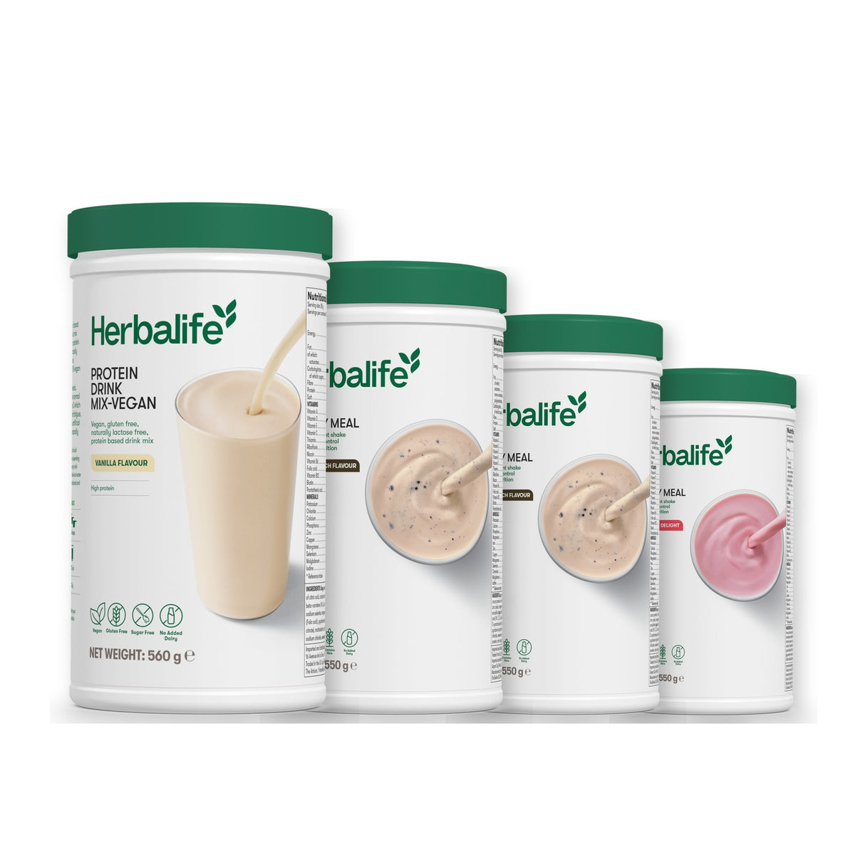 Protein Drink Mix + x3 F1 Shakes - COOKIE CRUNCH + 2 Flavours of Your Choice with Vegan Protein Drink Mix - Cookie Crunch / Strawberry
