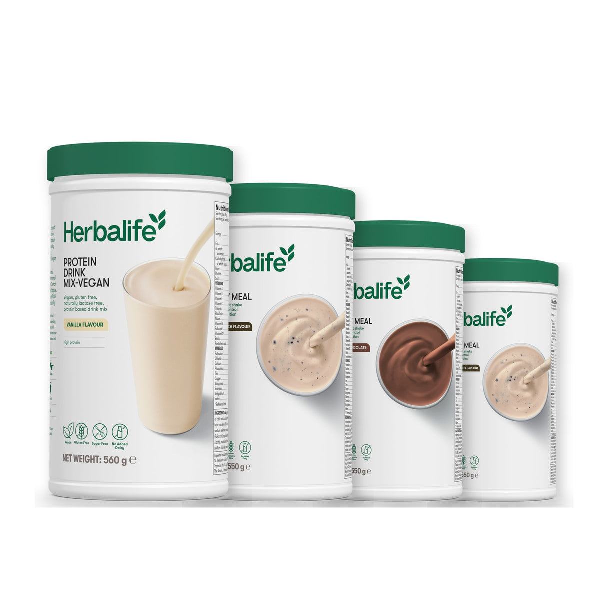 Protein Drink Mix + x3 F1 Shakes - COOKIE CRUNCH + 2 Flavours of Your Choice with Vegan Protein Drink Mix - Chocolate / Cookie Crunch