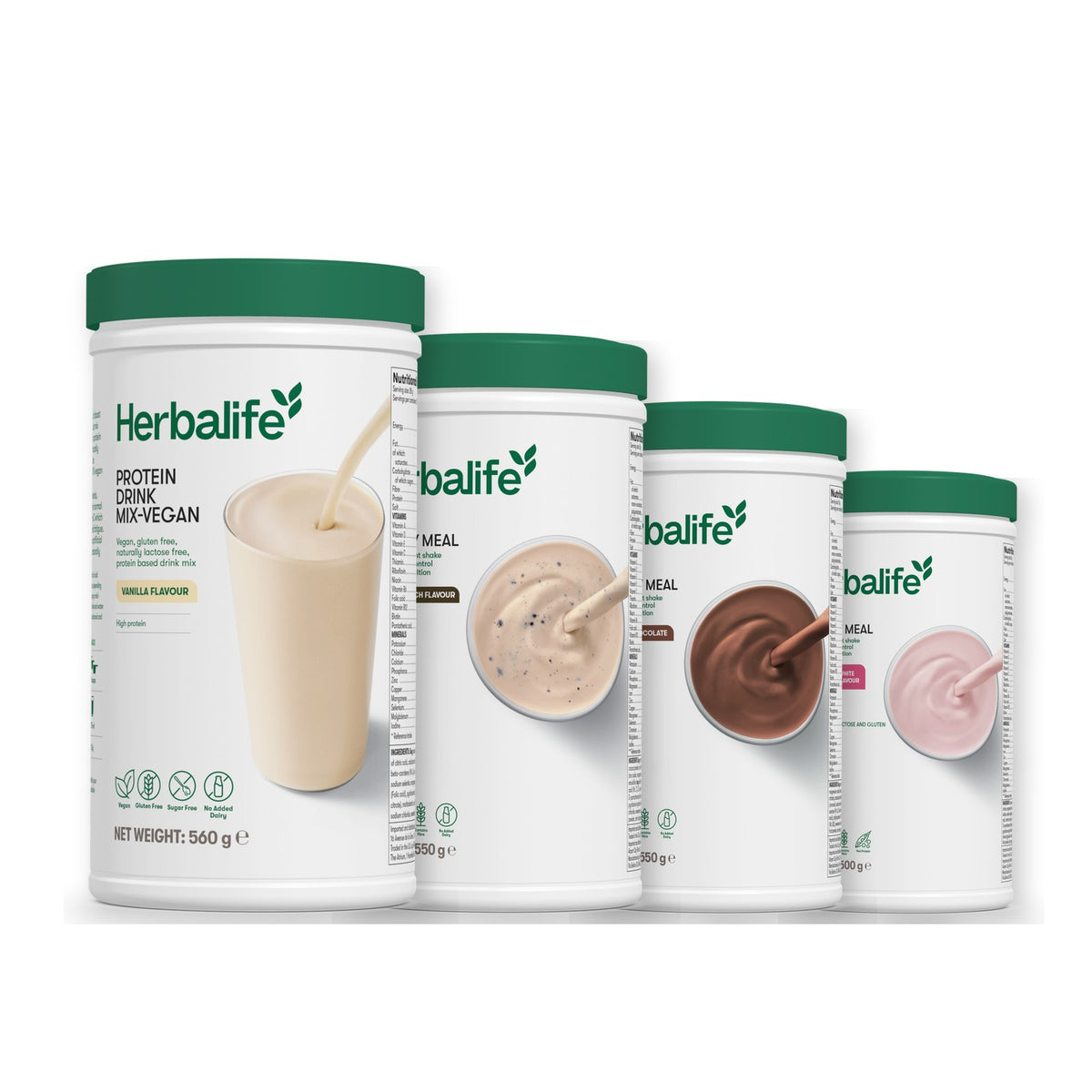 Protein Drink Mix + x3 F1 Shakes - COOKIE CRUNCH + 2 Flavours of Your Choice with Vegan Protein Drink Mix - Chocolate / Free From Raspberry & White Chocolate